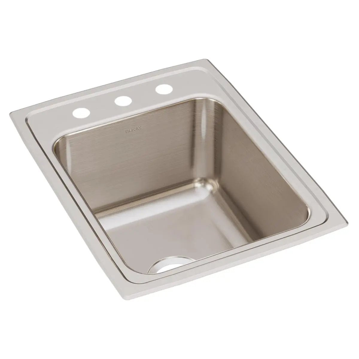 lustrous satin single bowl drop-in sink