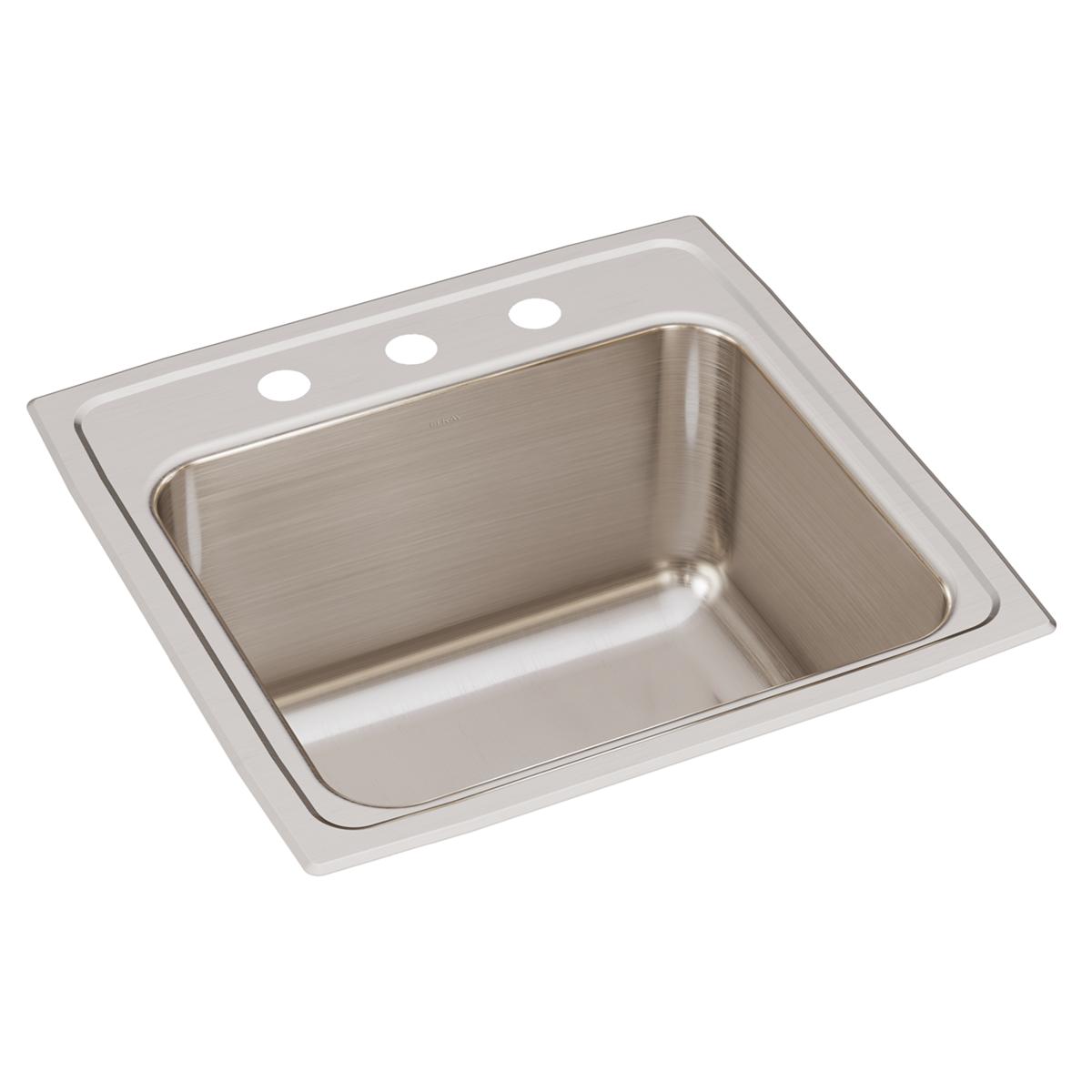 Elkay Lustertone Classic 19-1/2" x 19" x 10-1/8" Single Bowl Drop-in Laundry Sink