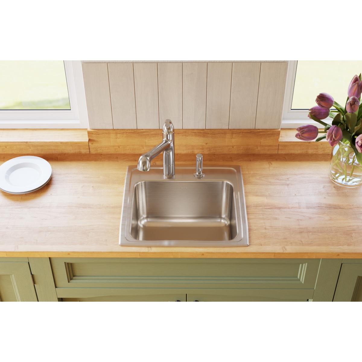 lustrous satin drop-in laundry sink