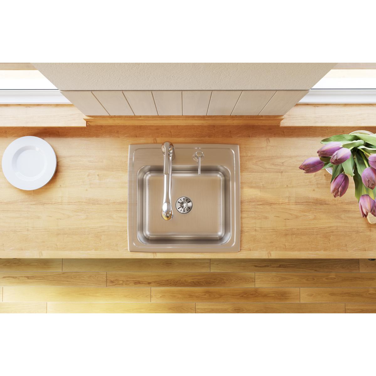 lustrous satin drop-in laundry sink