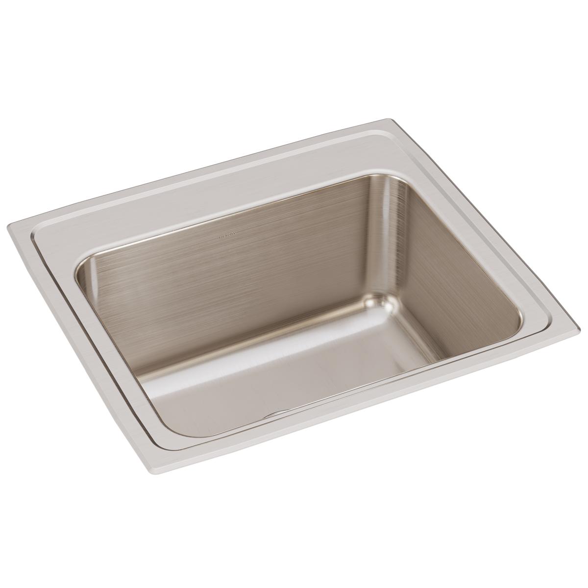 lustrous satin single bowl drop-in sink