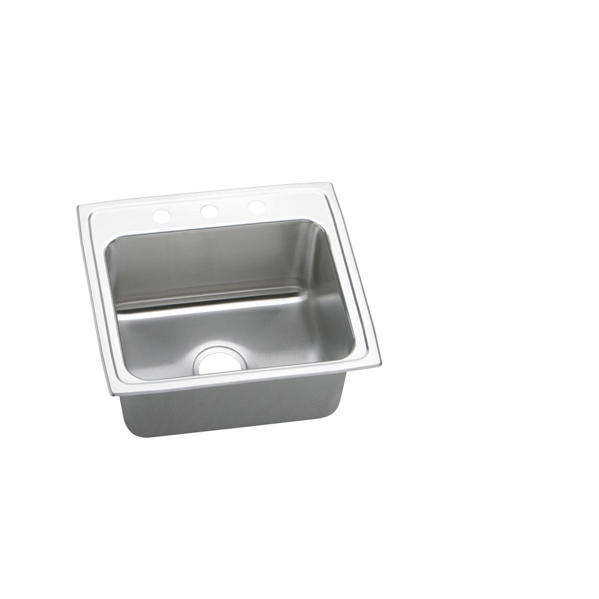 lustrous satin single bowl drop-in sink
