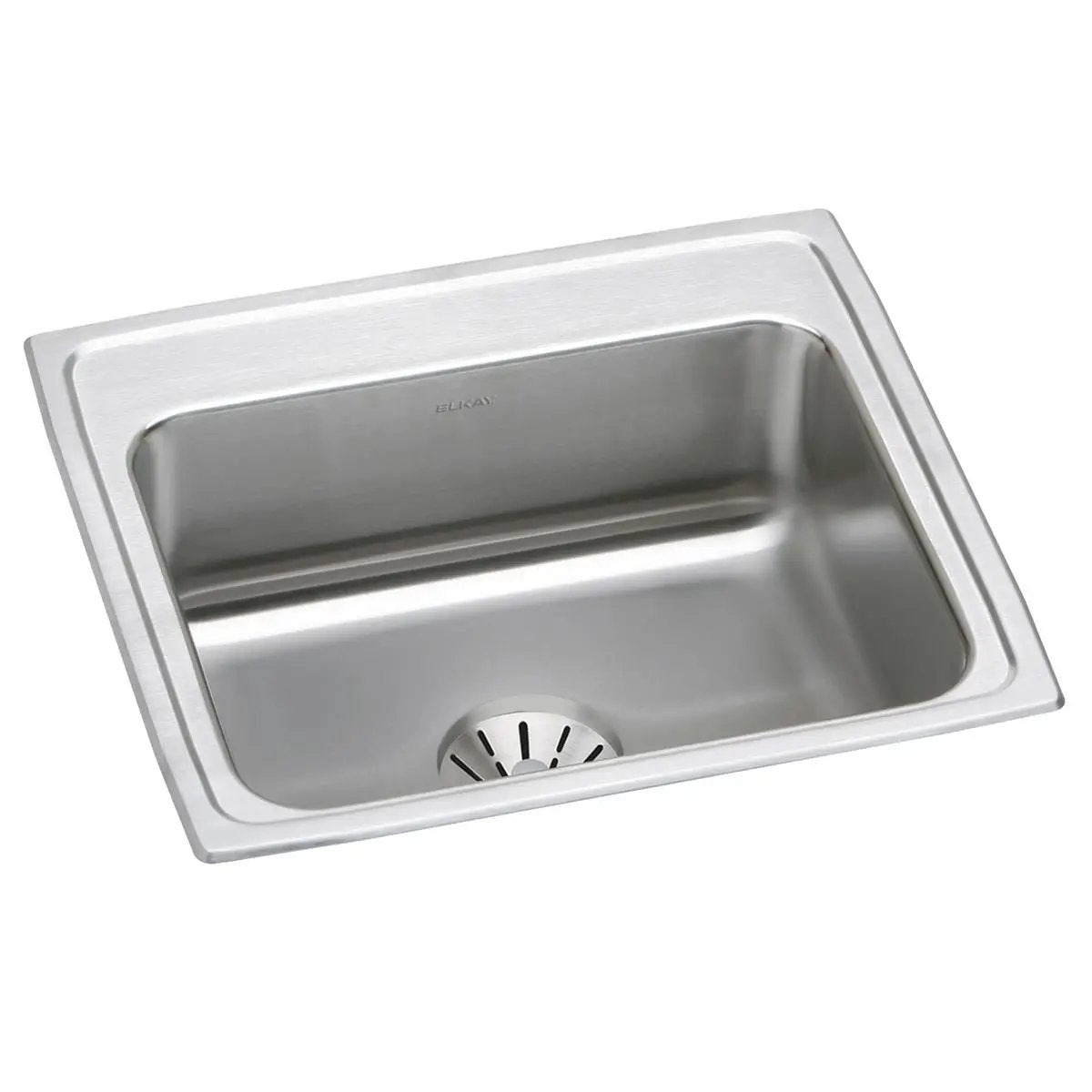 lustrous satin single bowl drop-in sink