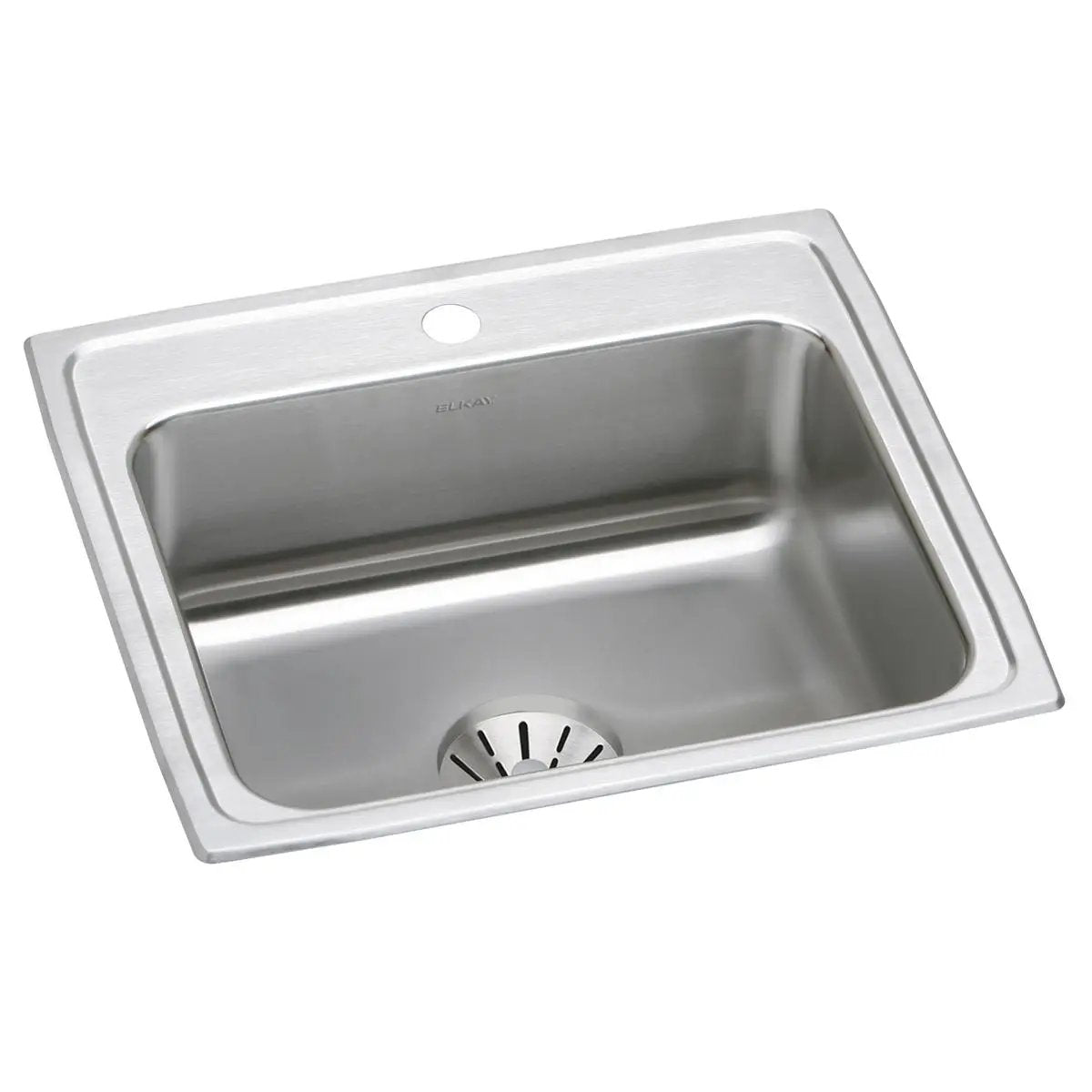 Elkay Lustertone Classic 22" x 19-1/2" x 10-1/8" Single Bowl Drop-in Sink with Perfect Drain by Elkay