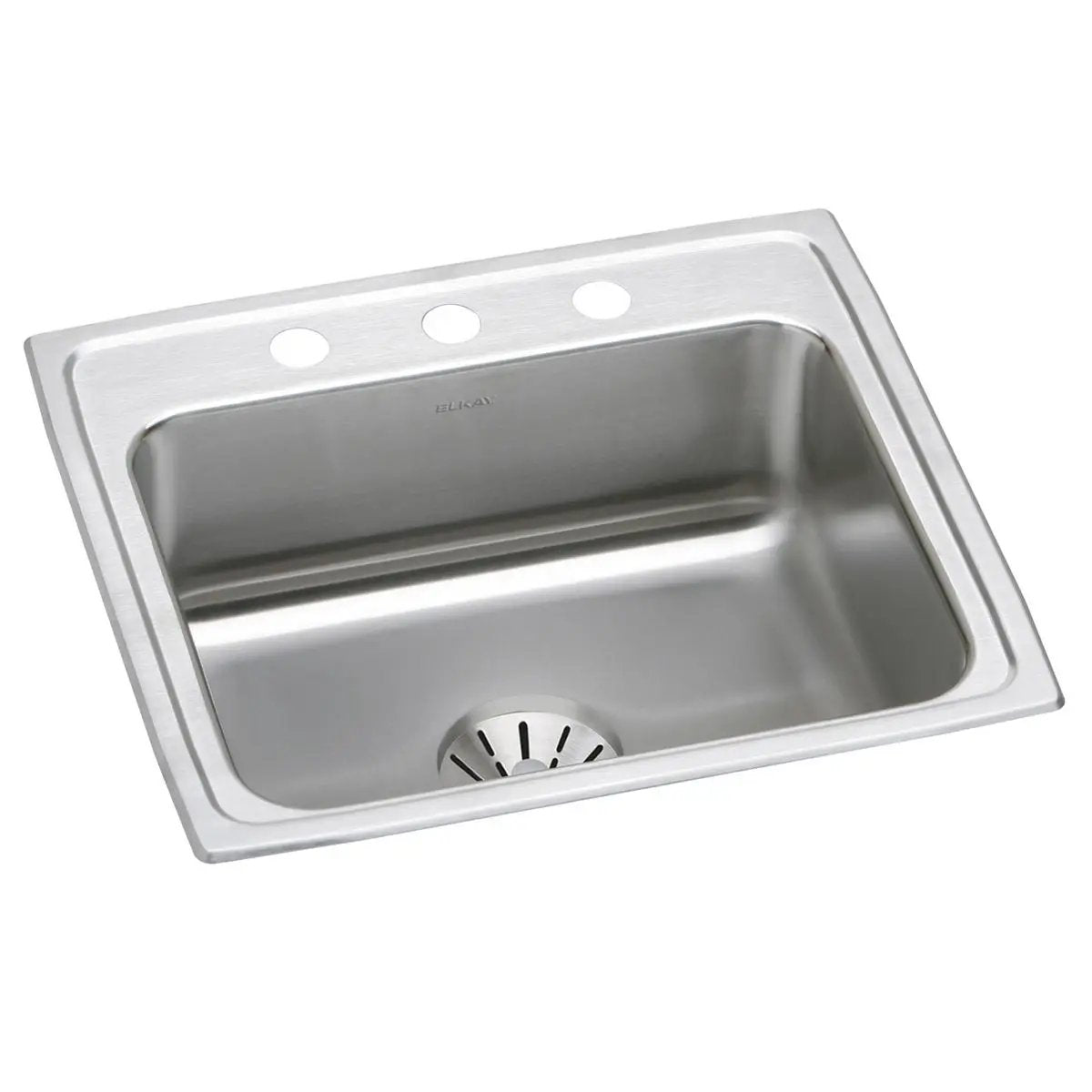 Elkay Lustertone Classic 22" x 19-1/2" x 10-1/8" Single Bowl Drop-in Sink with Perfect Drain by Elkay