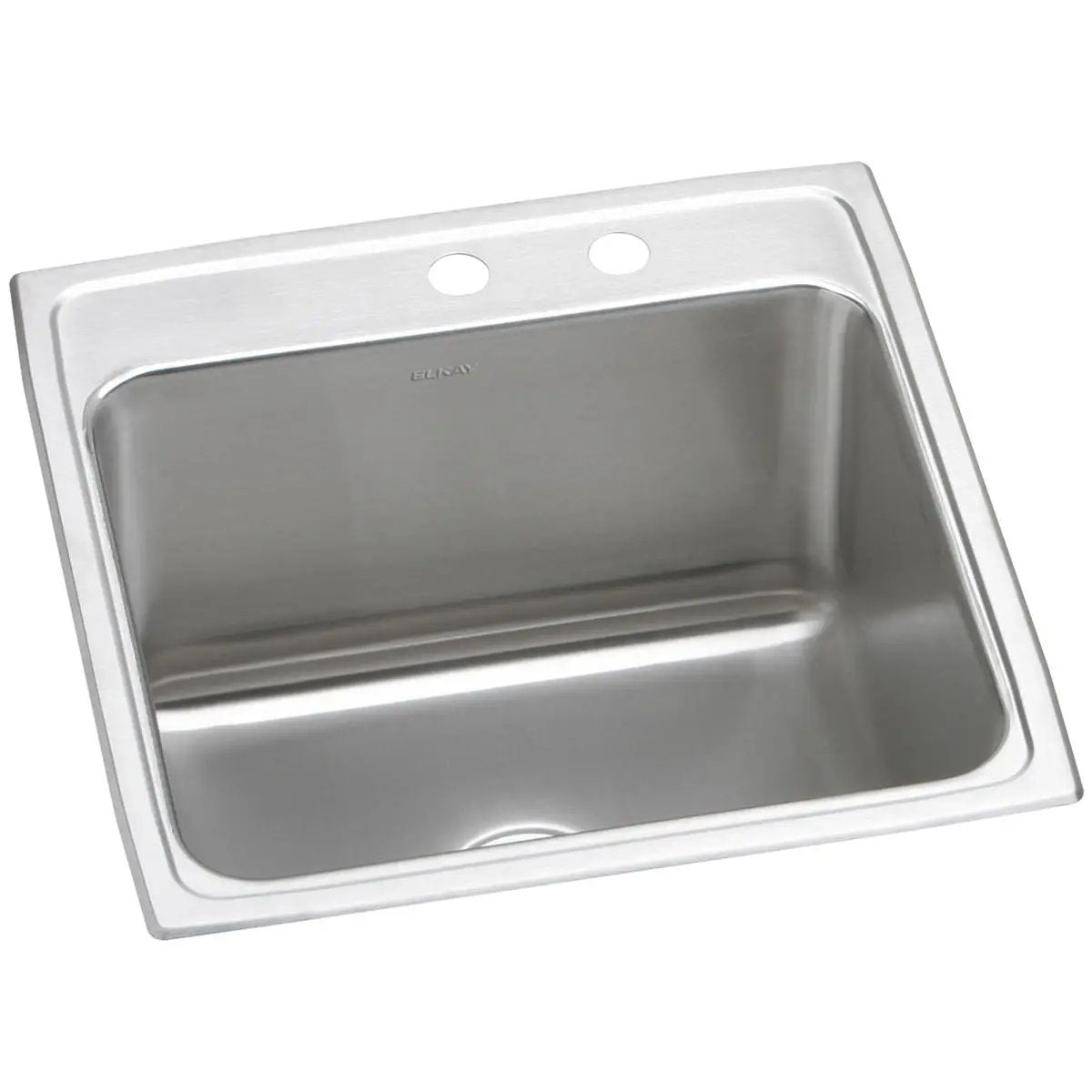 Elkay Lustertone Classic 22" x 22" x 12-1/8" MR2-Hole Single Bowl Drop-in Sink by Elkay