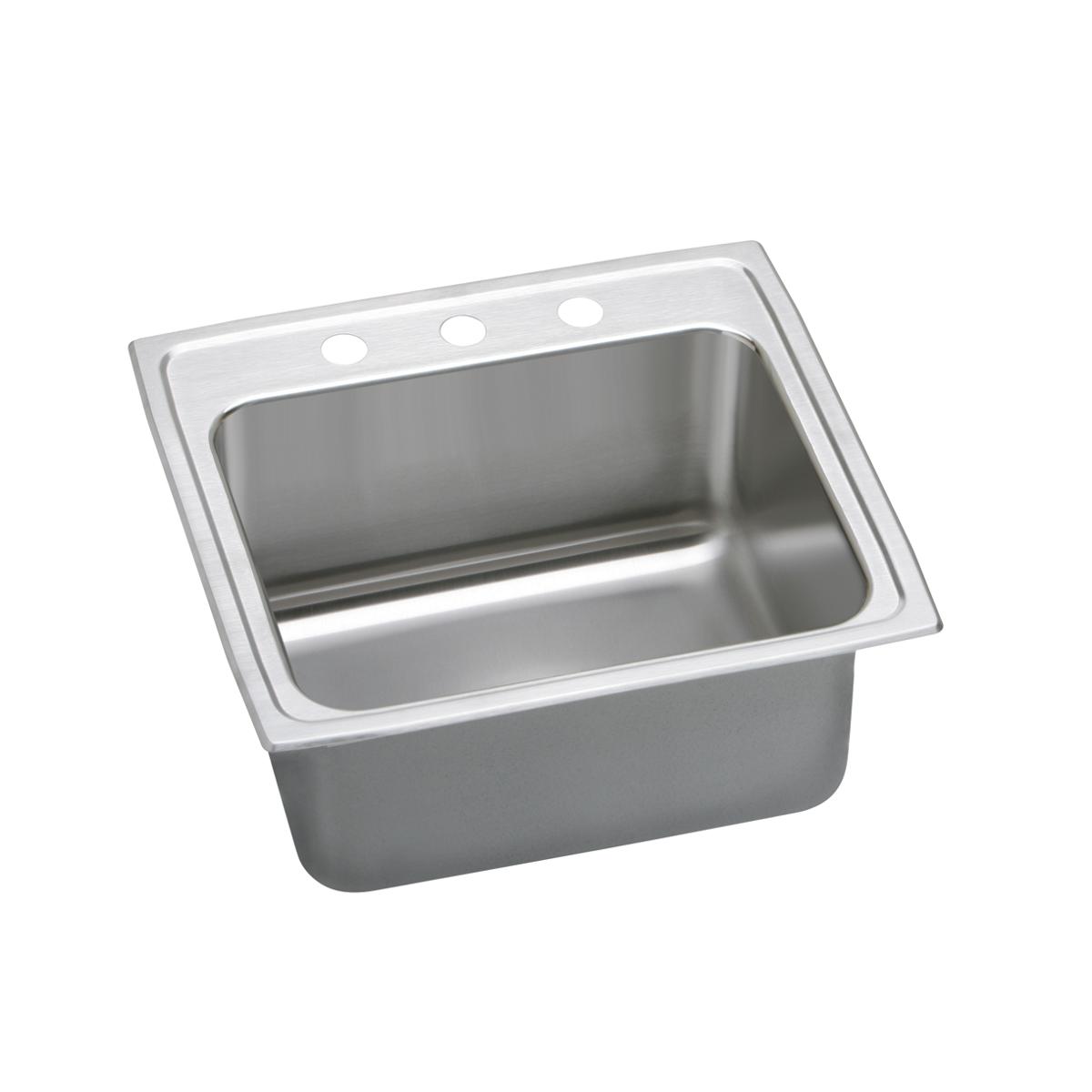lustrous satin single bowl drop-in sink