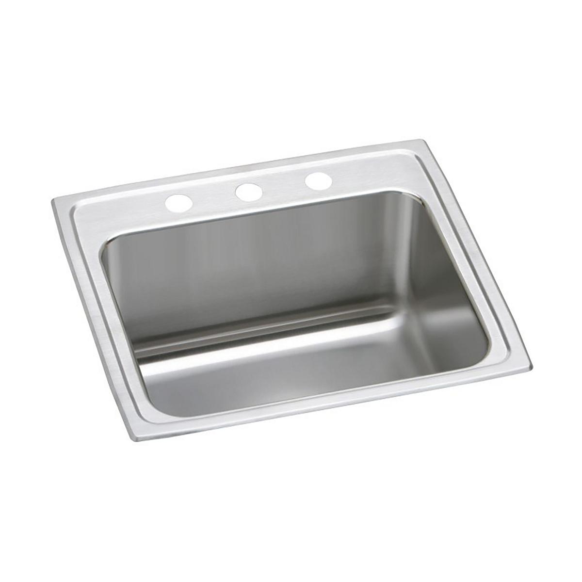 lustrous satin single bowl drop-in sink