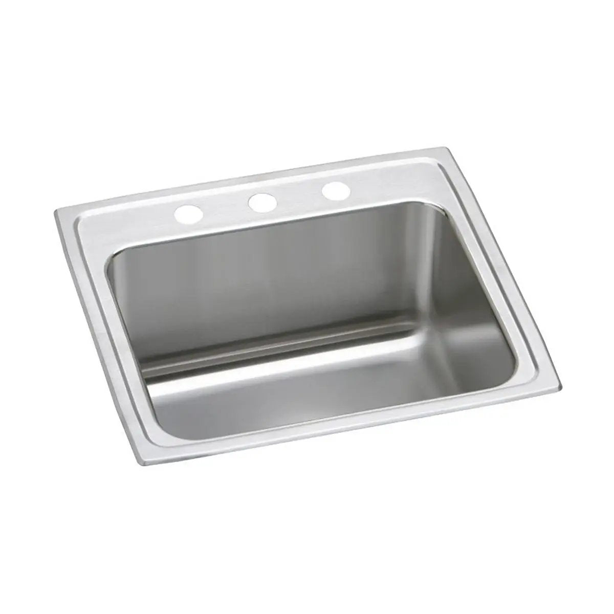 lustrous satin single bowl drop-in sink