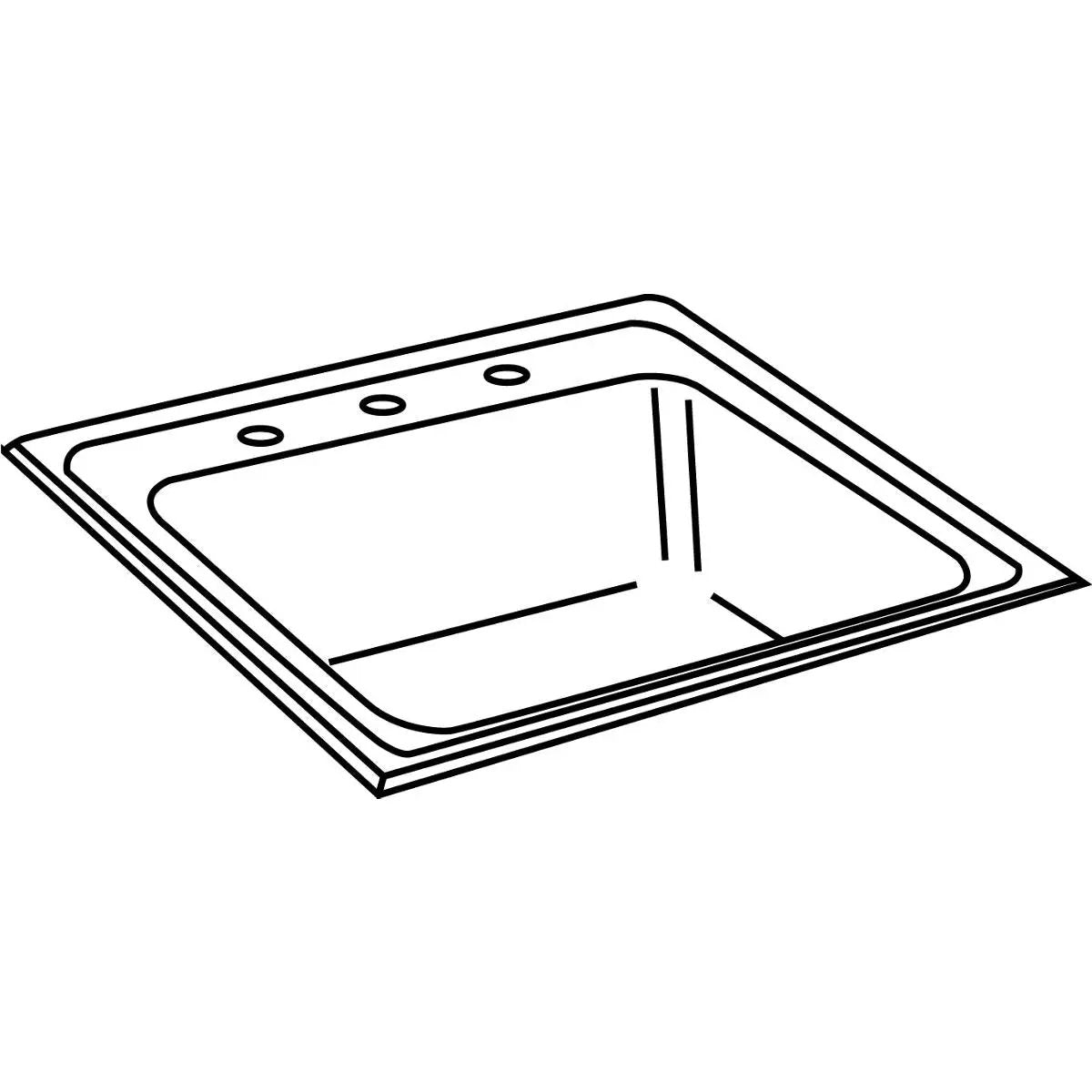 lustrous satin single bowl drop-in sink
