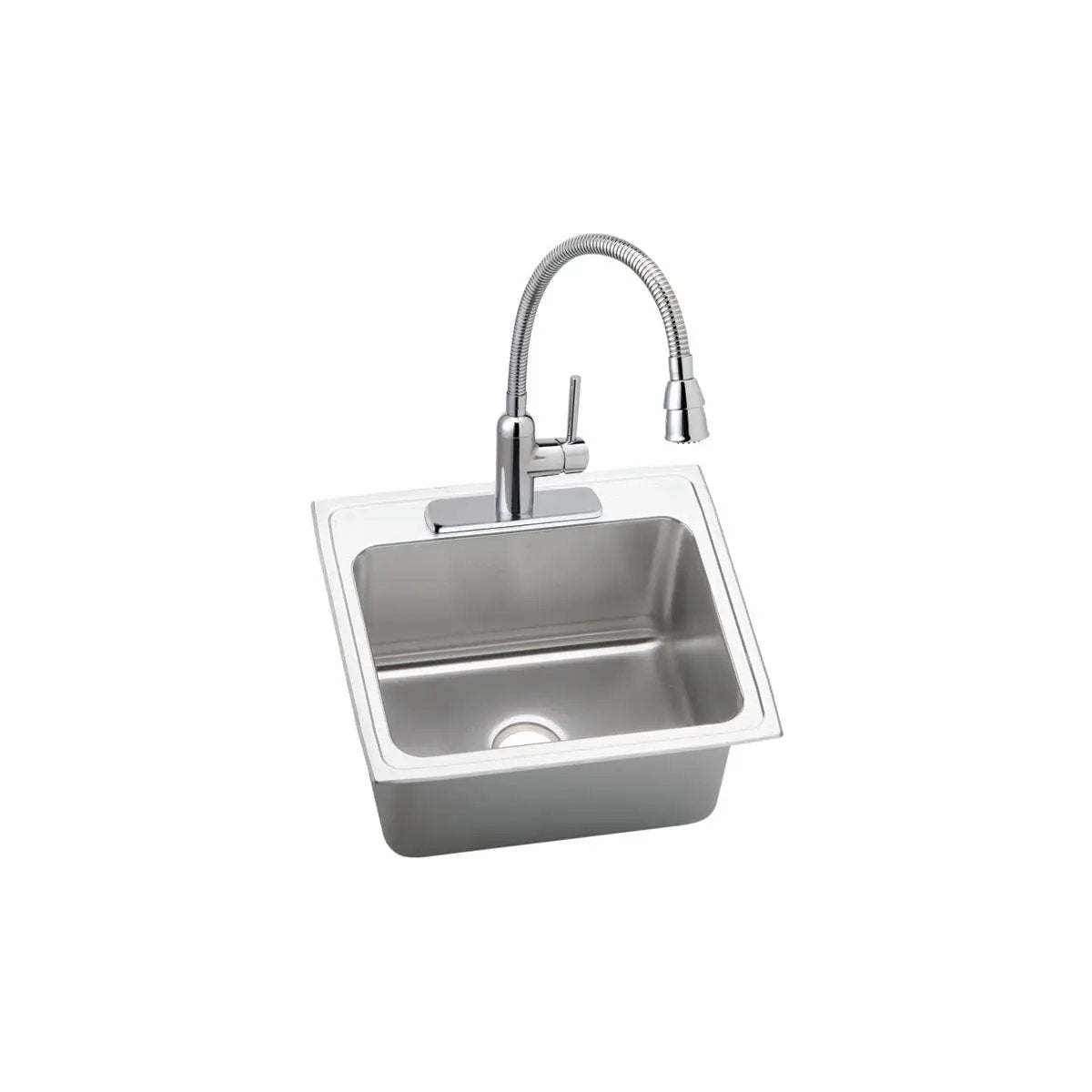 lustrous satin single bowl drop-in sink