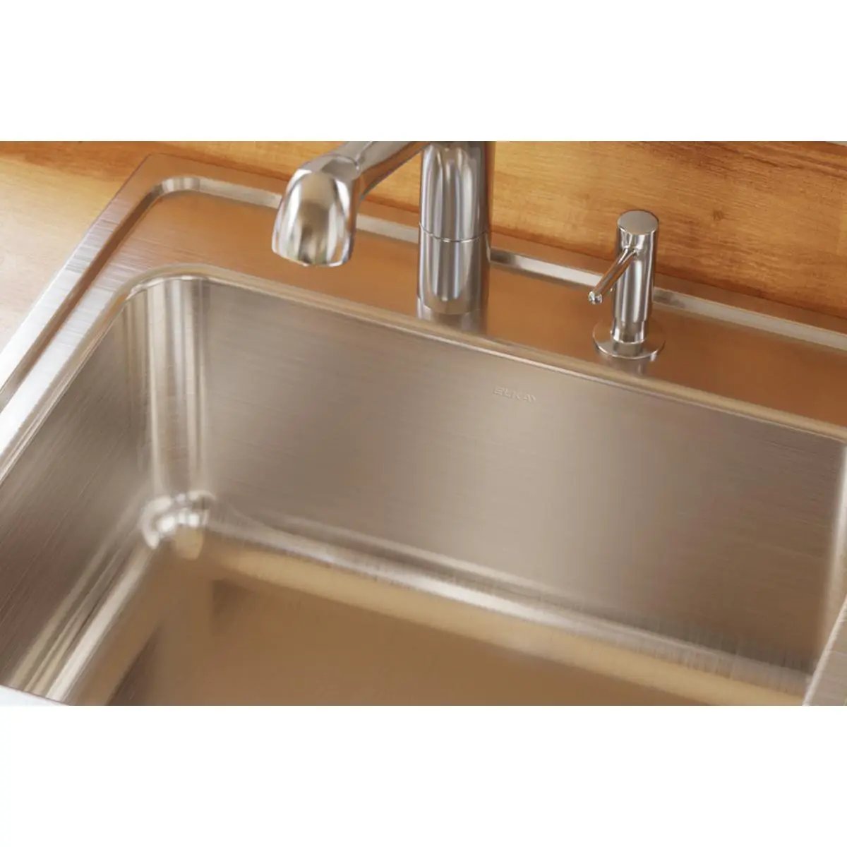 lustrous satin single bowl drop-in sink