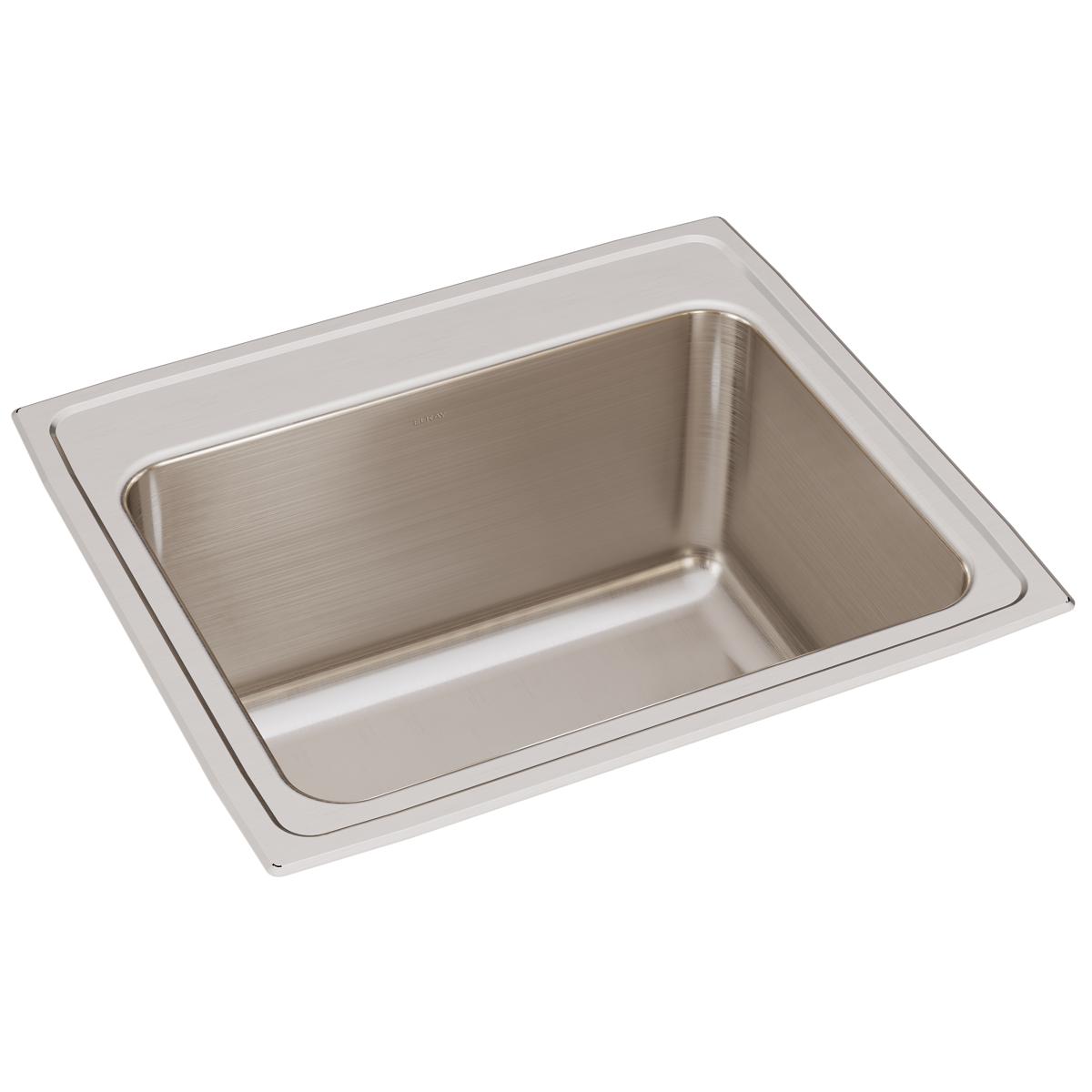 lustrous satin single bowl drop-in sink