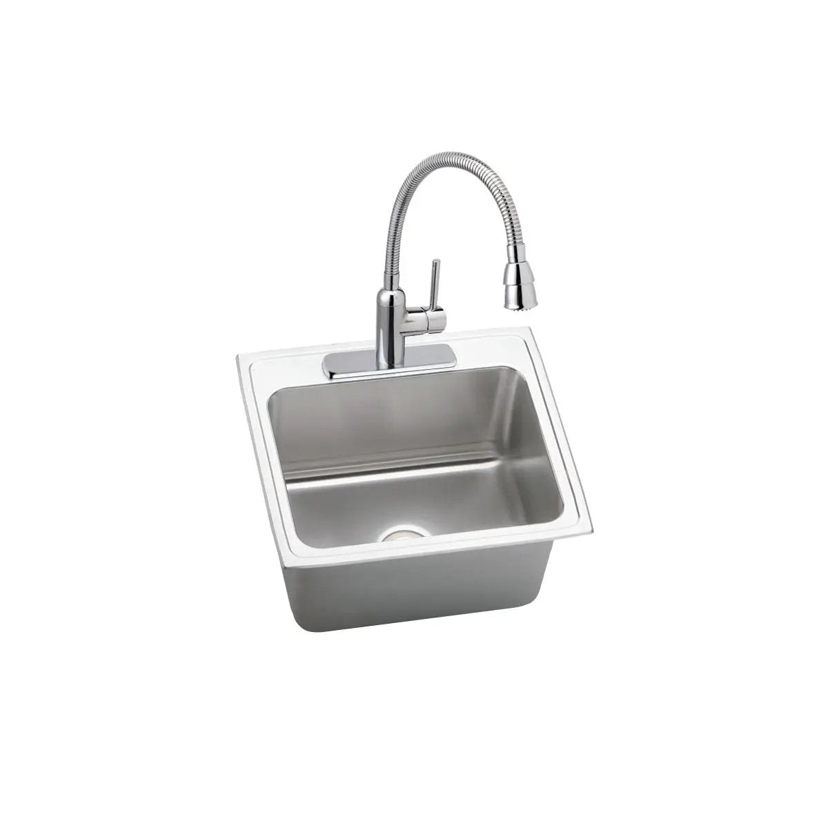 lustrous satin single bowl drop-in sink