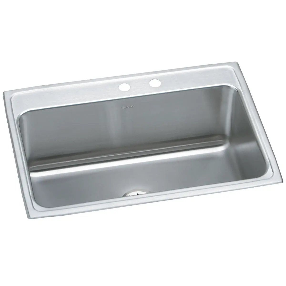 Elkay Lustertone Classic 31" x 22" x 10-1/8" MR2-Hole Single Bowl Drop-in Sink with Perfect Drain by Elkay