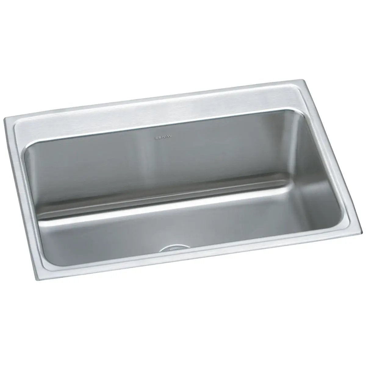 lustrous satin single bowl drop-in sink