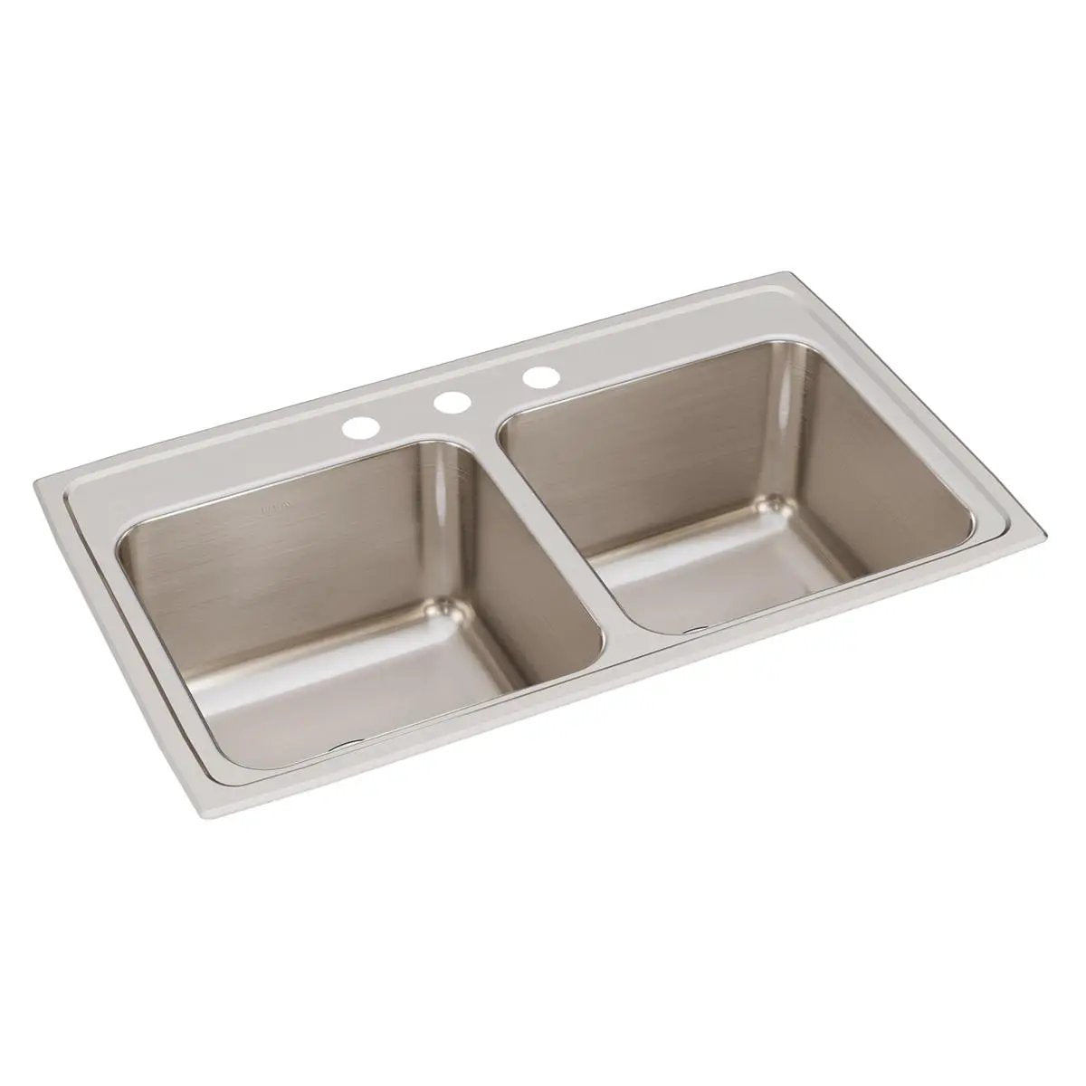 Elkay Lustertone Classic 33" x 19-1/2" x 10-1/8" Equal Double Bowl Drop-in Sink with Quick-clip by Elkay