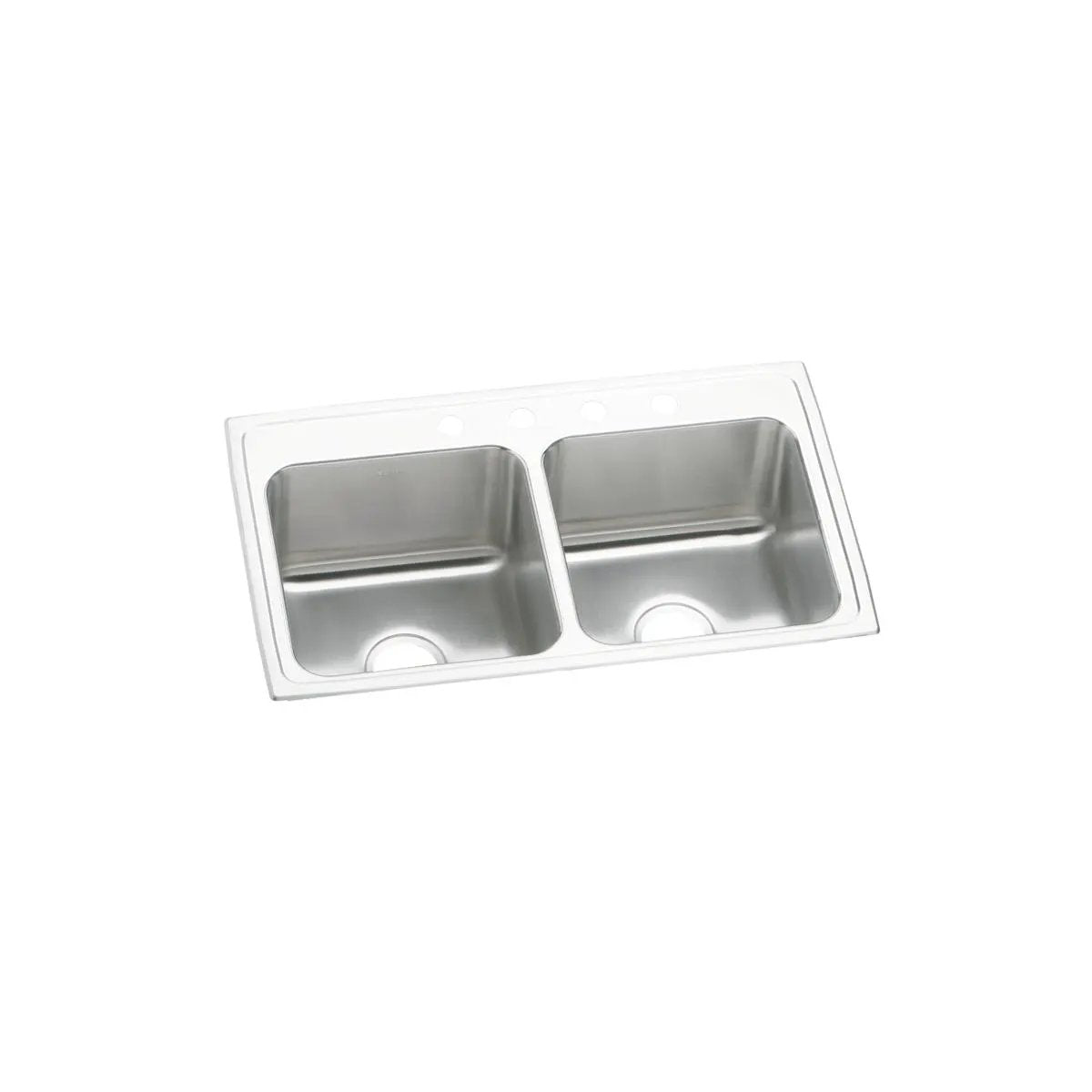 Elkay Lustertone Classic 33" x 19-1/2" x 10-1/8" Equal Double Bowl Drop-in Sink by Elkay