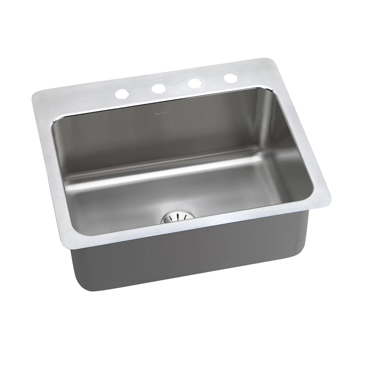 lustrous satin single bowl dual mount sink