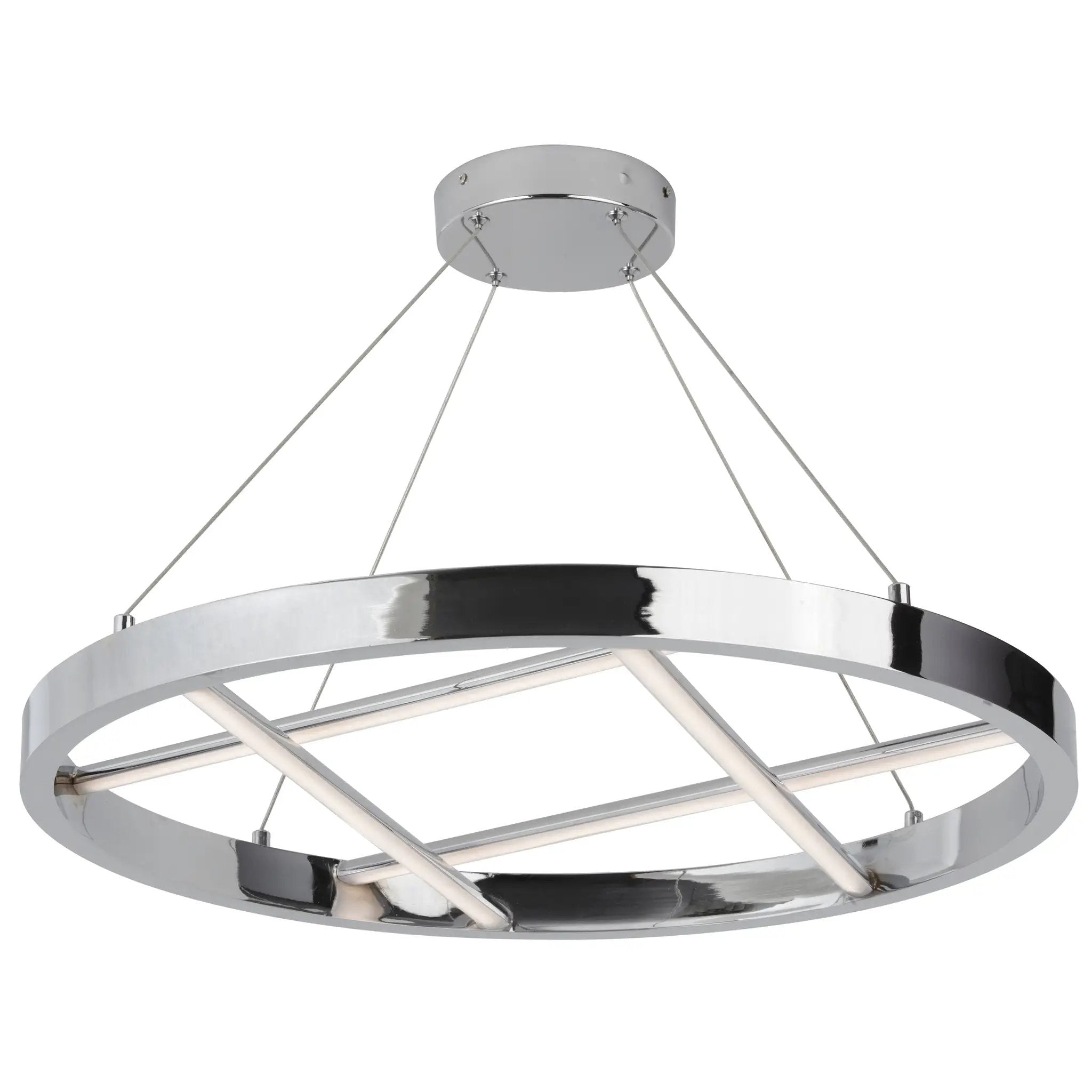 polished chrome chandeliers