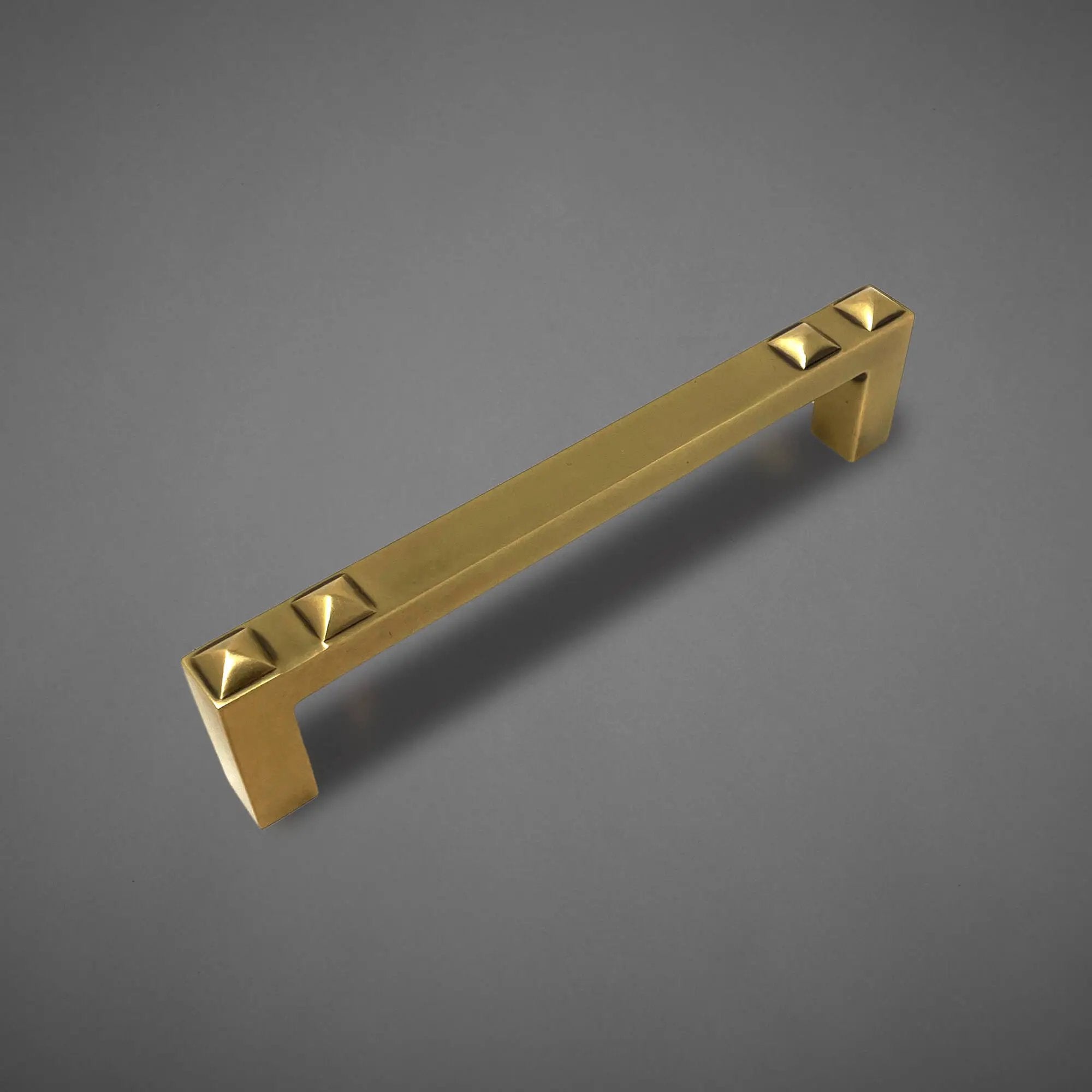 burnished brass matte lacquer drawer pull