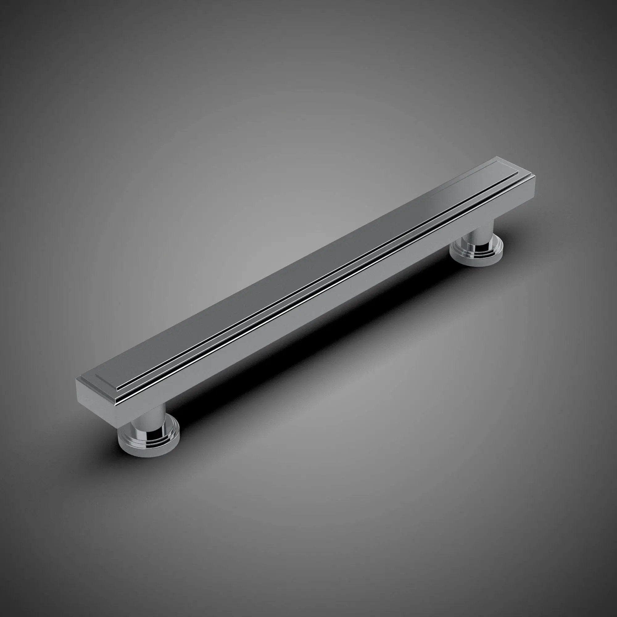 polished chrome drawer pull