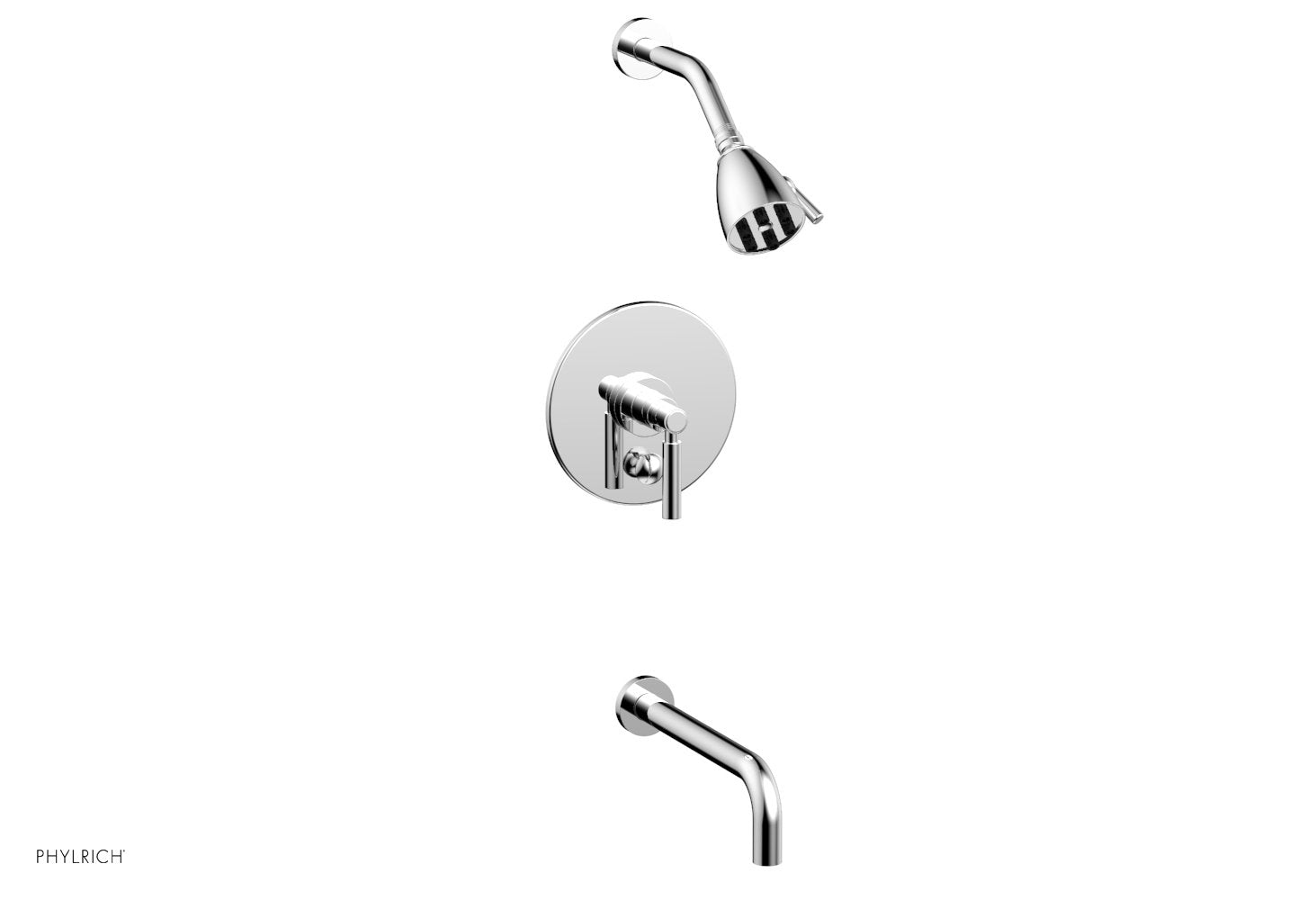 polished chrome shower set