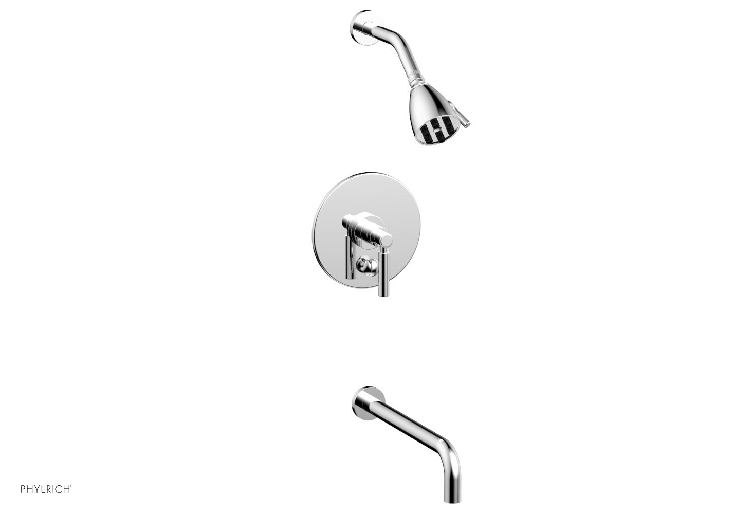 polished chrome shower set