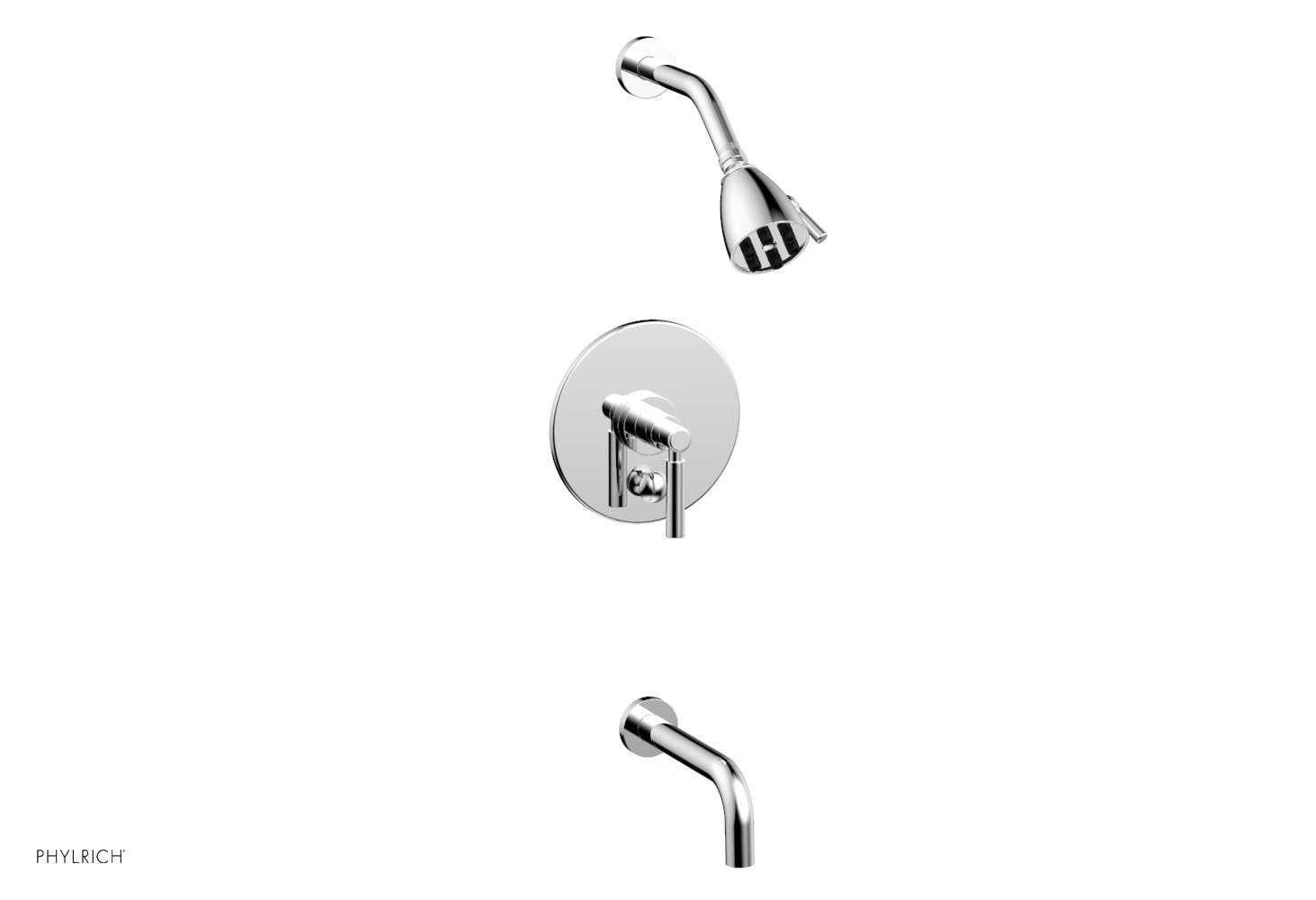 polished chrome shower set
