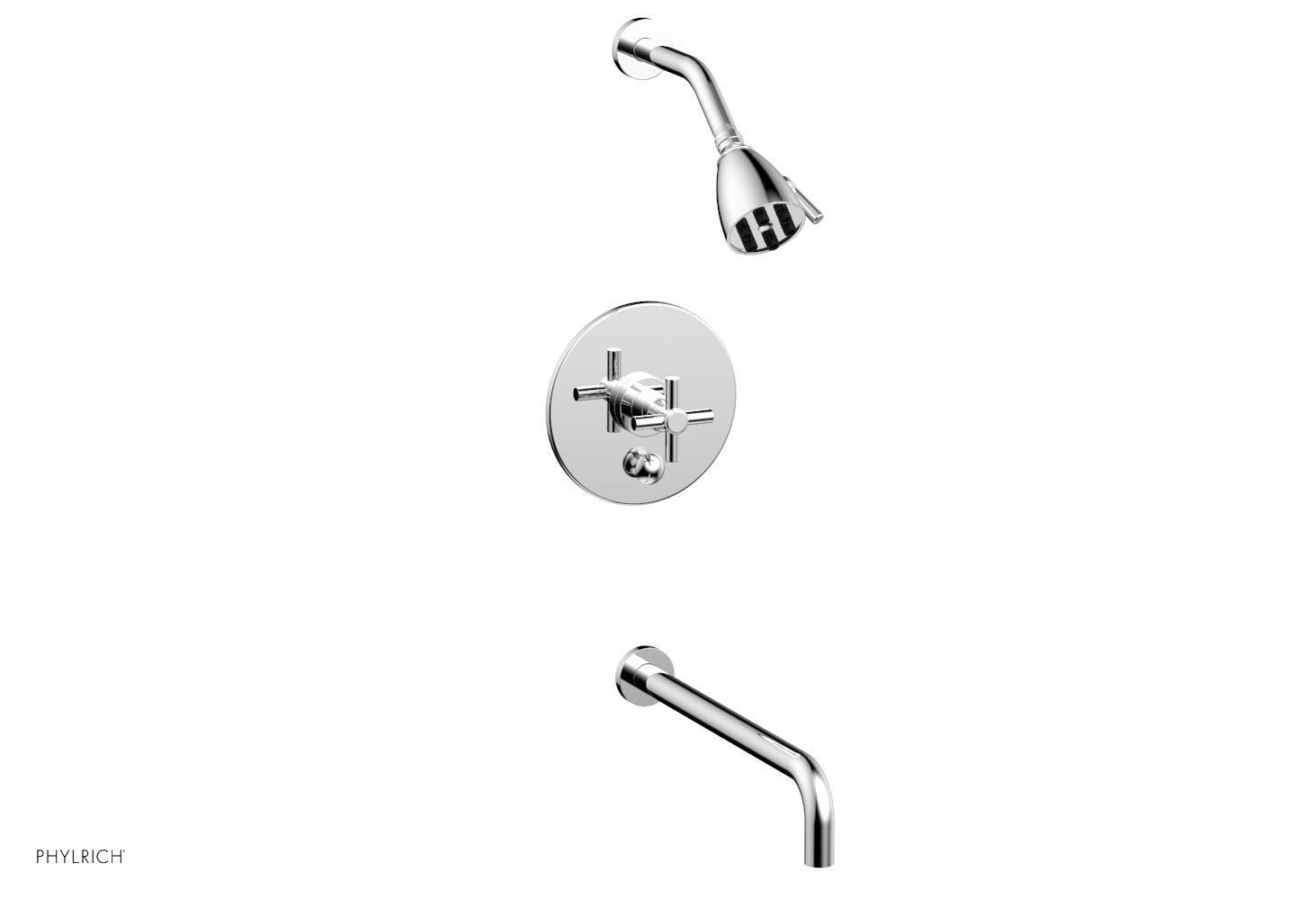 polished chrome shower set