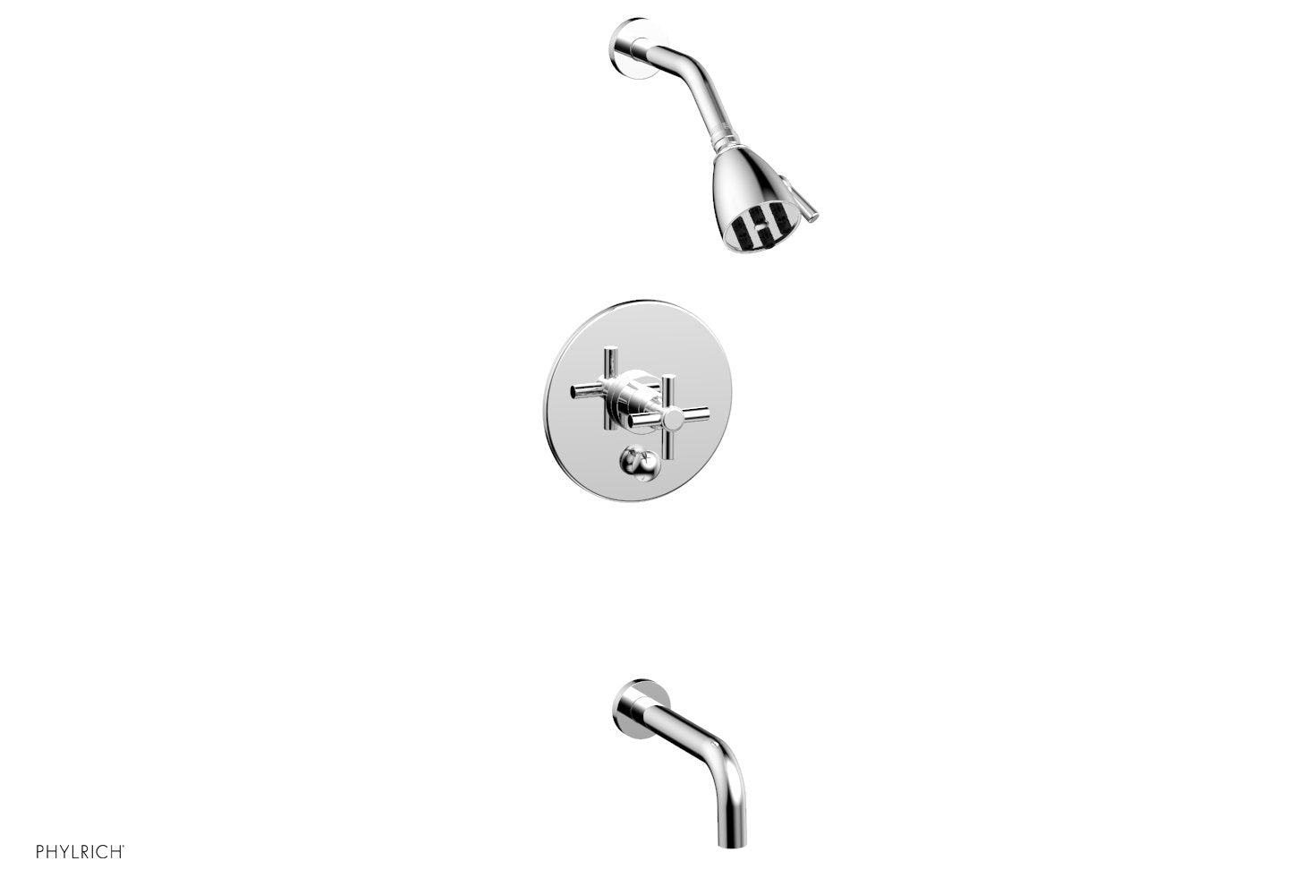 polished chrome shower set