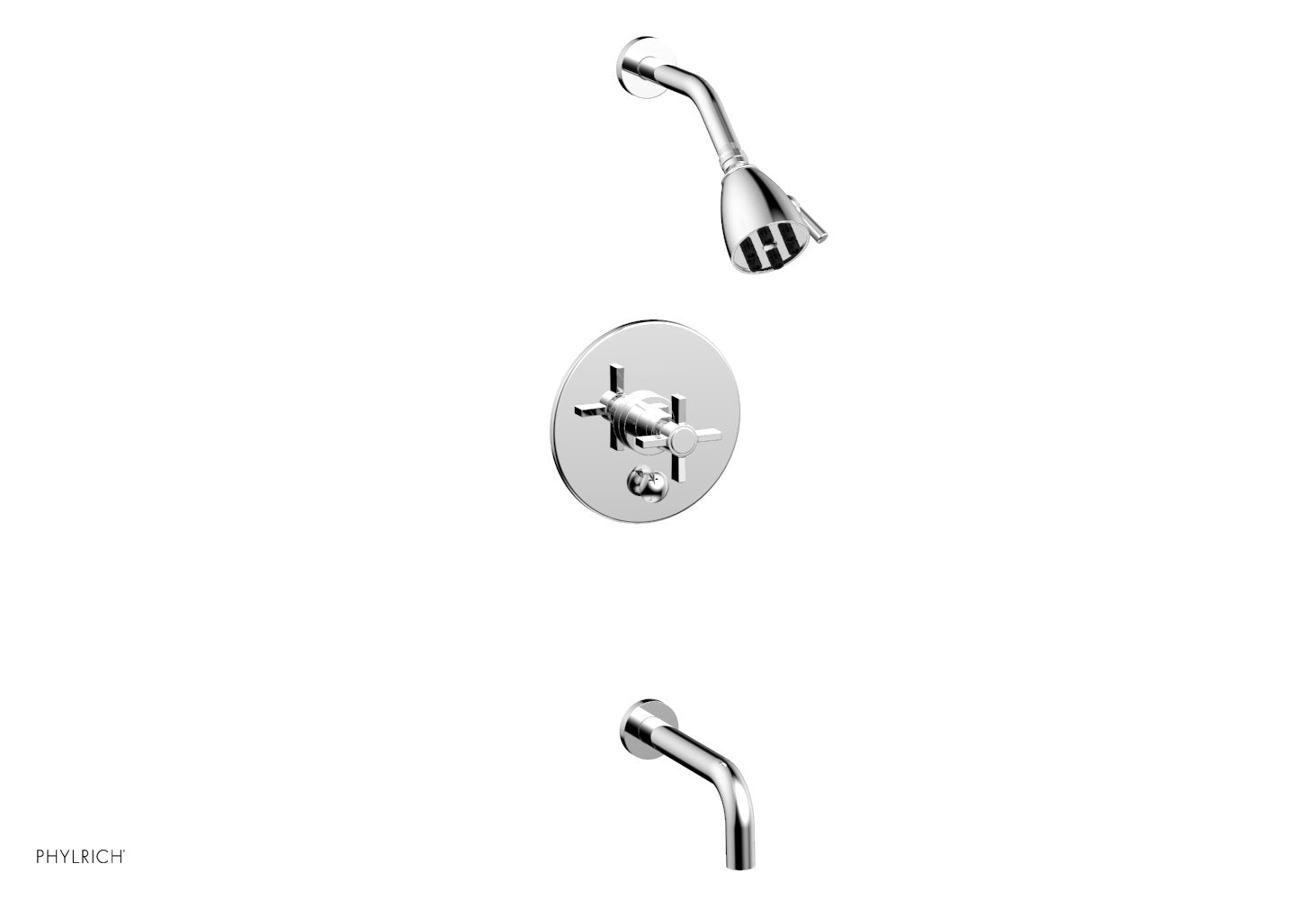 polished chrome shower set