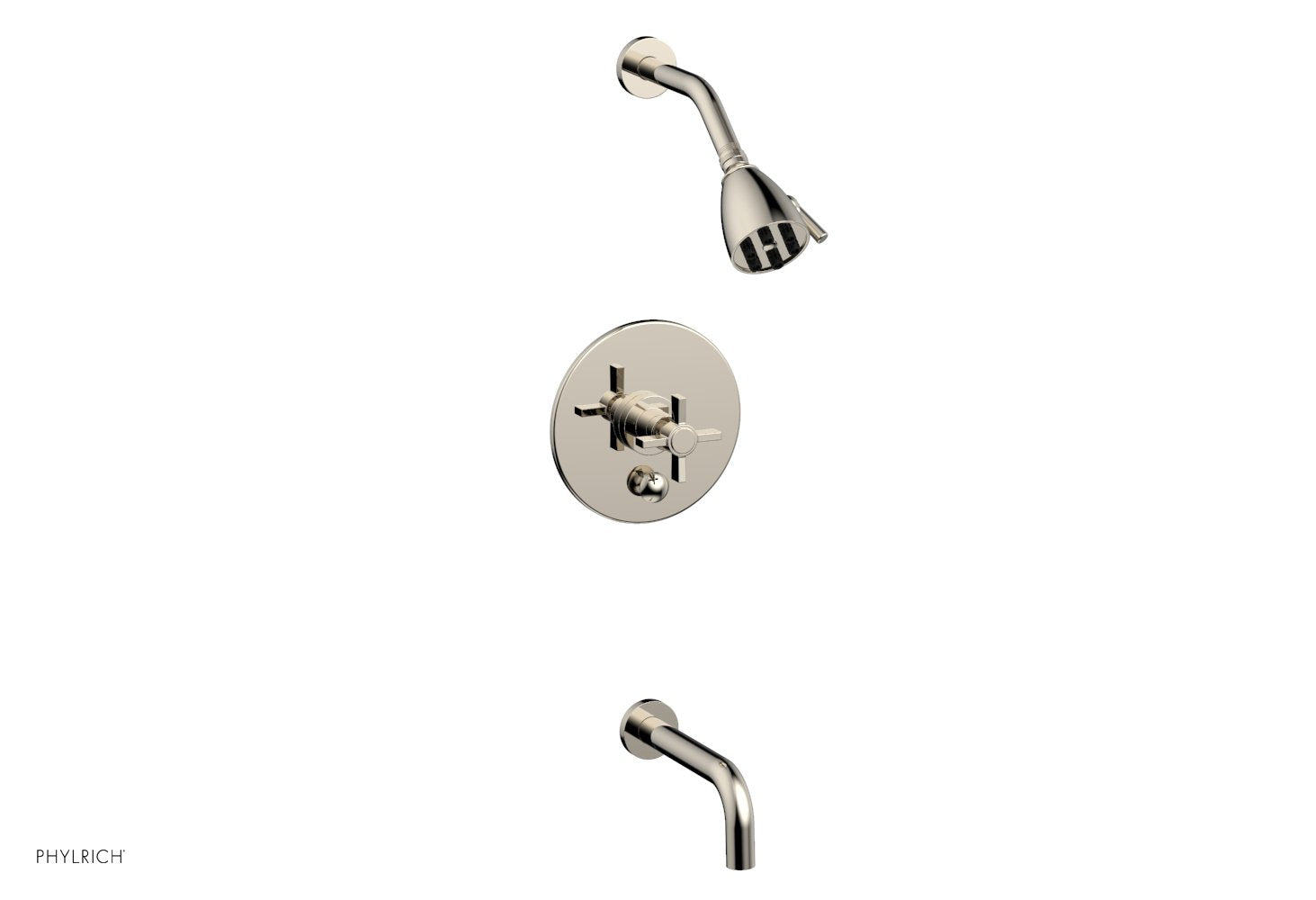 Phylrich BASIC Pressure Balance Tub and Shower Set - 7 1/2" Spout