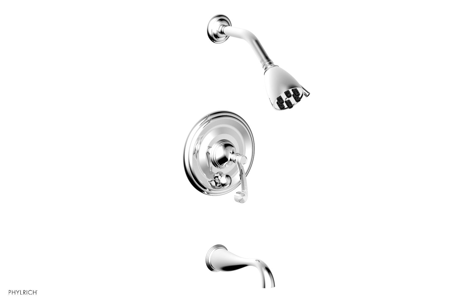 polished chrome shower set