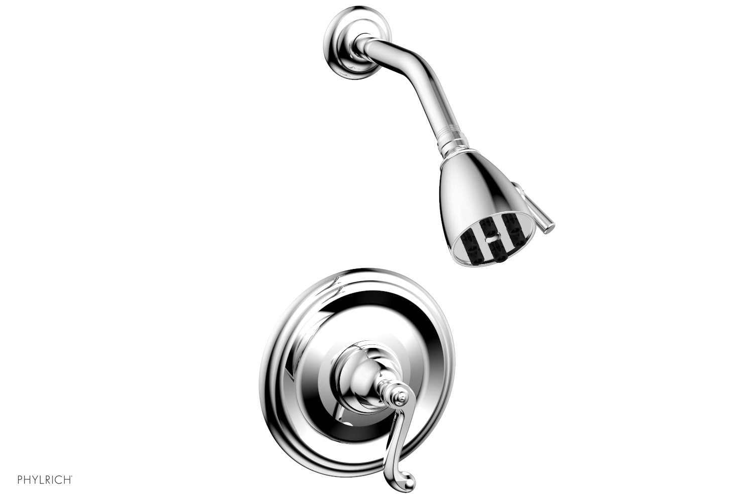 polished chrome shower set