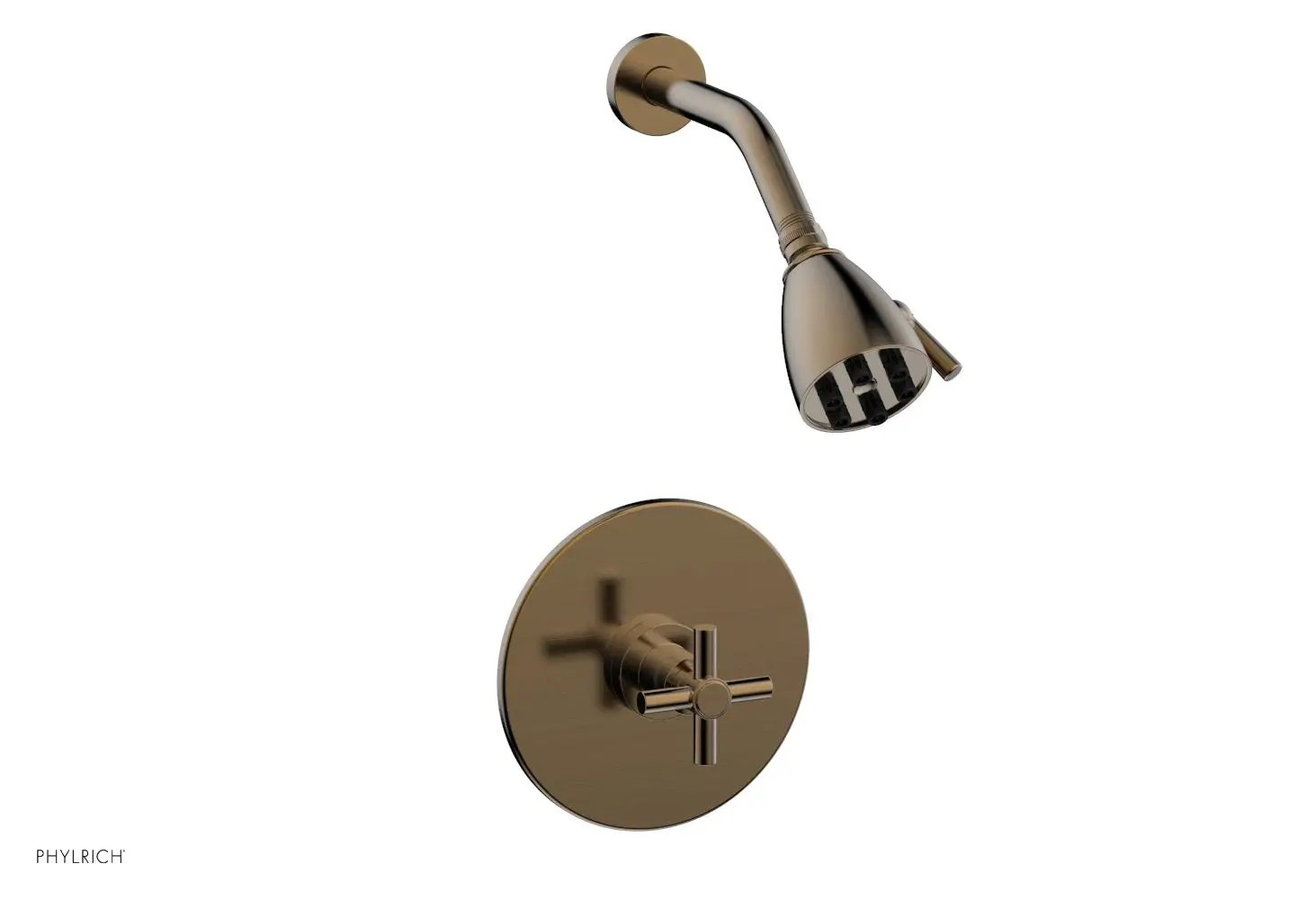 Phylrich BASIC Pressure Balance Shower Set - Tubular Cross Handle by Phylrich