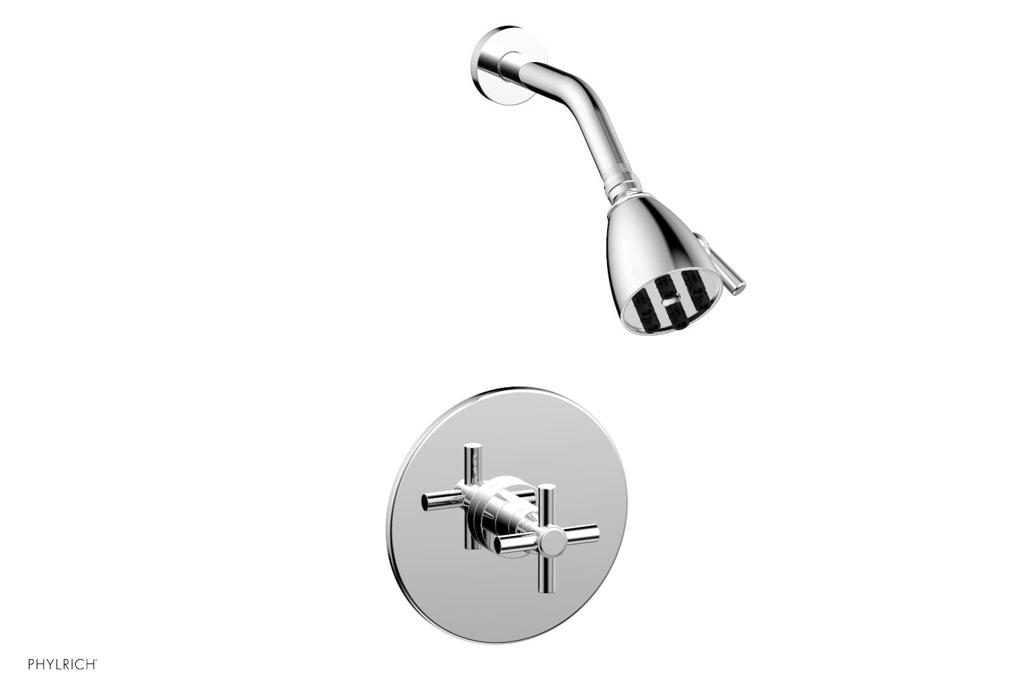 polished chrome shower set