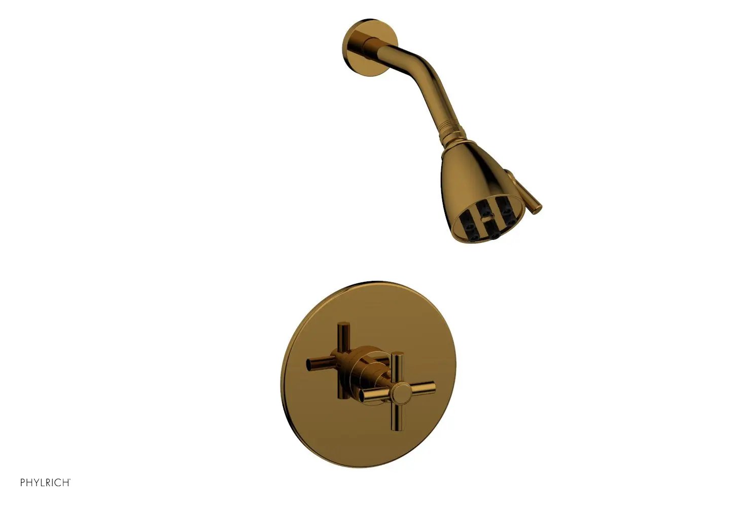 Phylrich BASIC Pressure Balance Shower Set - Tubular Cross Handle by Phylrich
