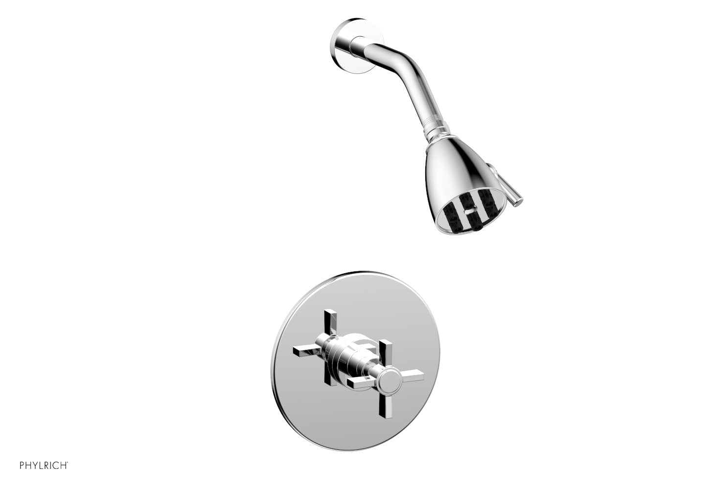 polished chrome shower set