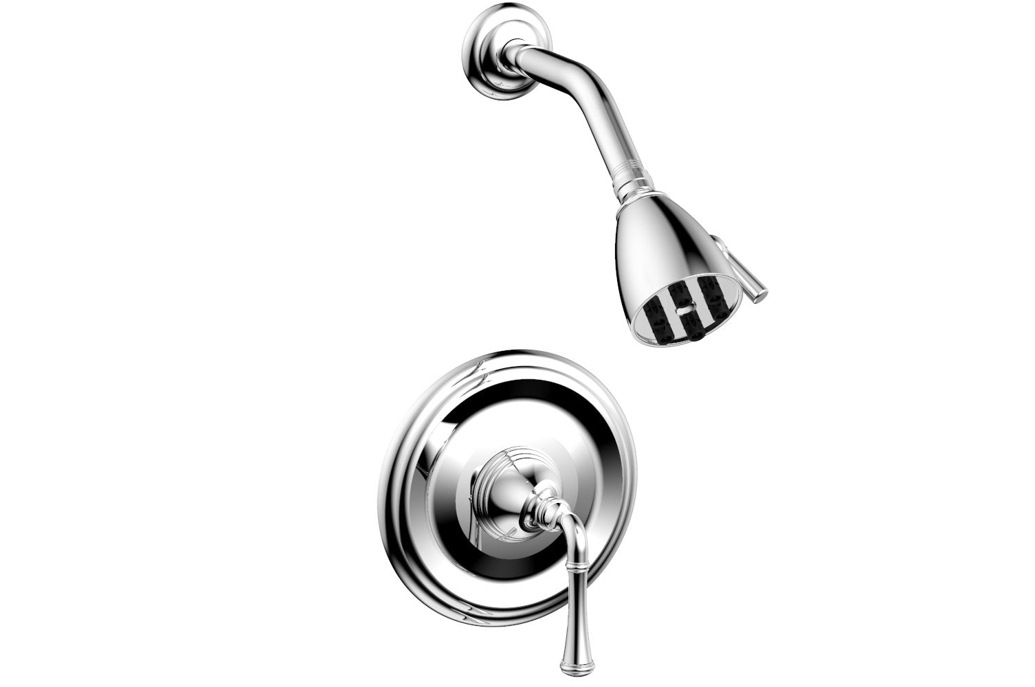 polished chrome shower set