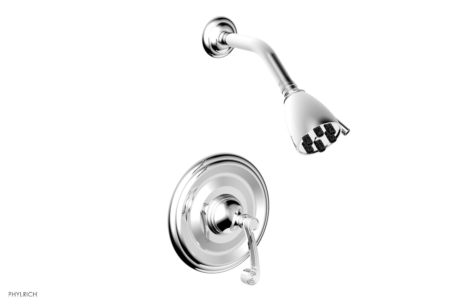polished chrome shower set