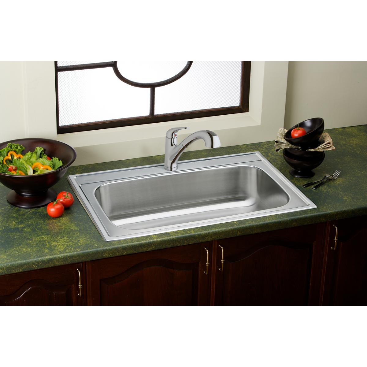 chrome deck mount kitchen faucet