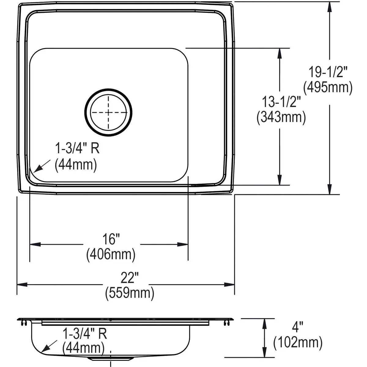 lustrous satin drop-in classroom ada sink