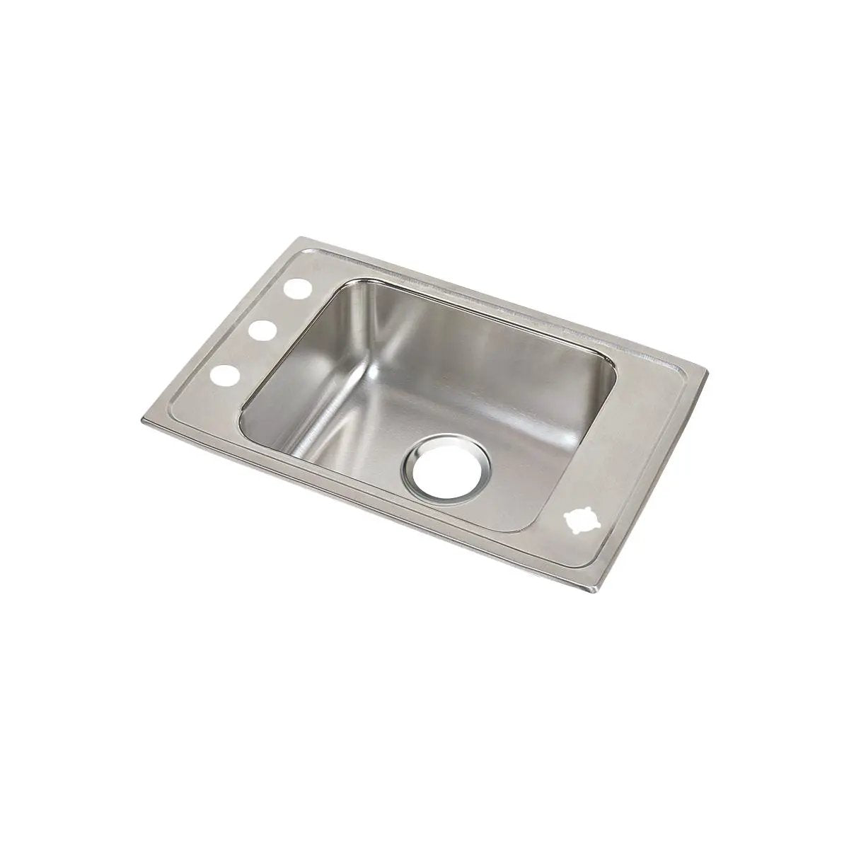 Elkay Lustertone Classic 31" x 19-1/2" x 5-1/2" FR2-Hole Single Bowl Drop-in Classroom ADA Sink by Elkay