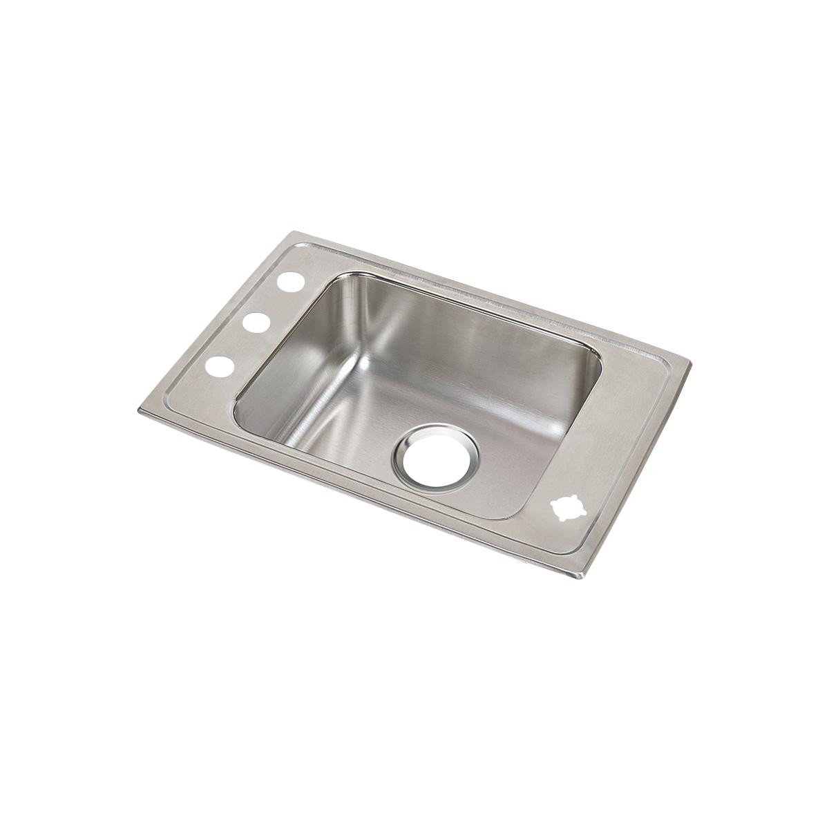 lustrous satin single bowl drop-in classroom sink
