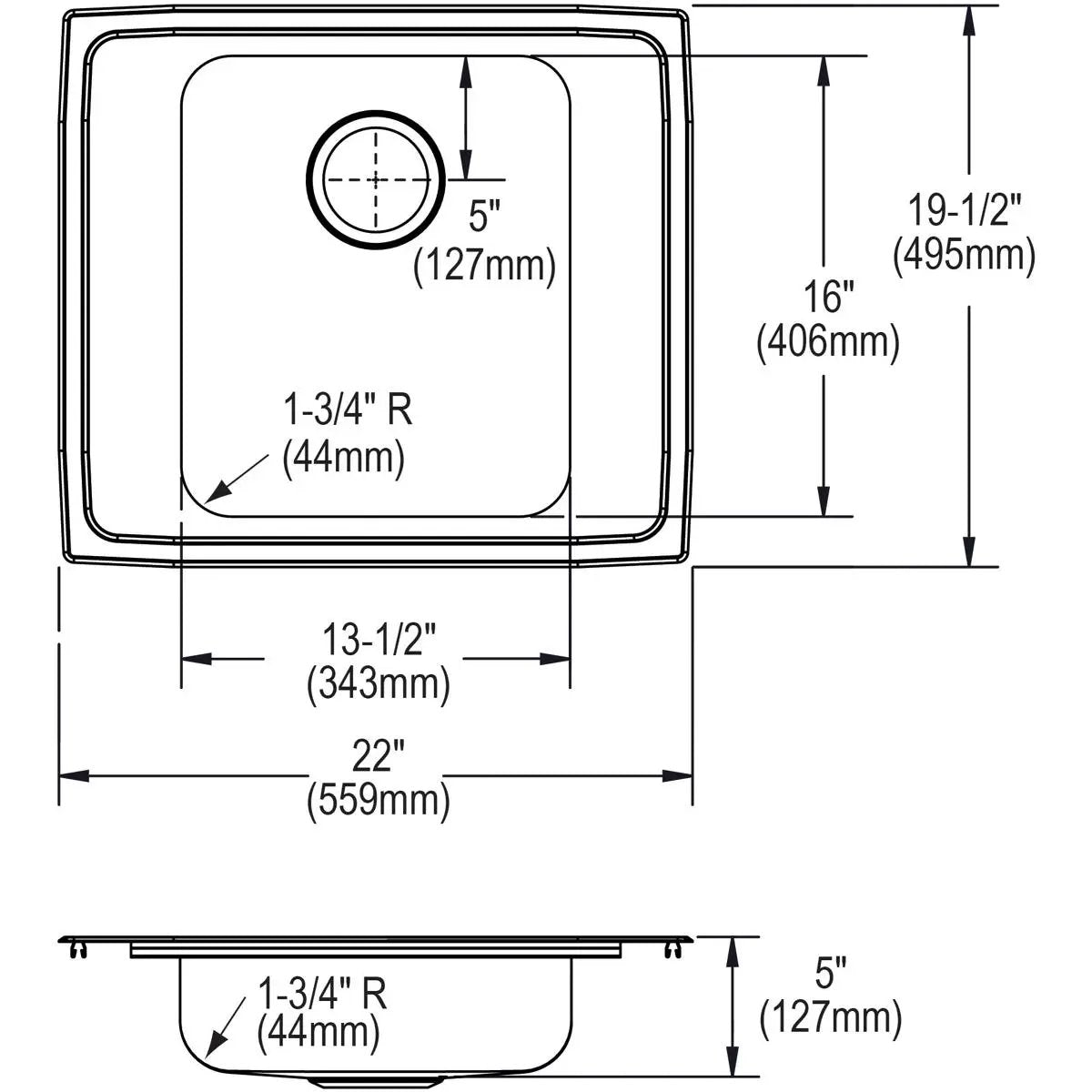 lustrous satin drop-in classroom ada sink