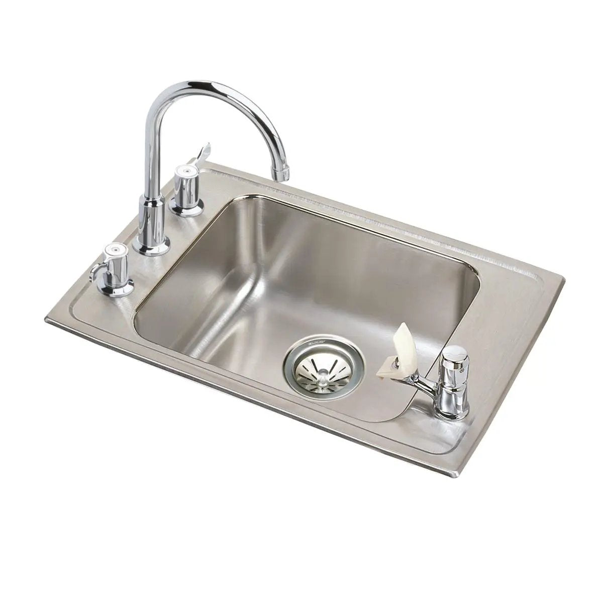 lustrous satin single bowl drop-in classroom ada sink