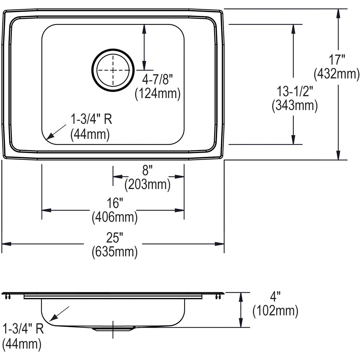lustrous satin drop-in classroom ada sink