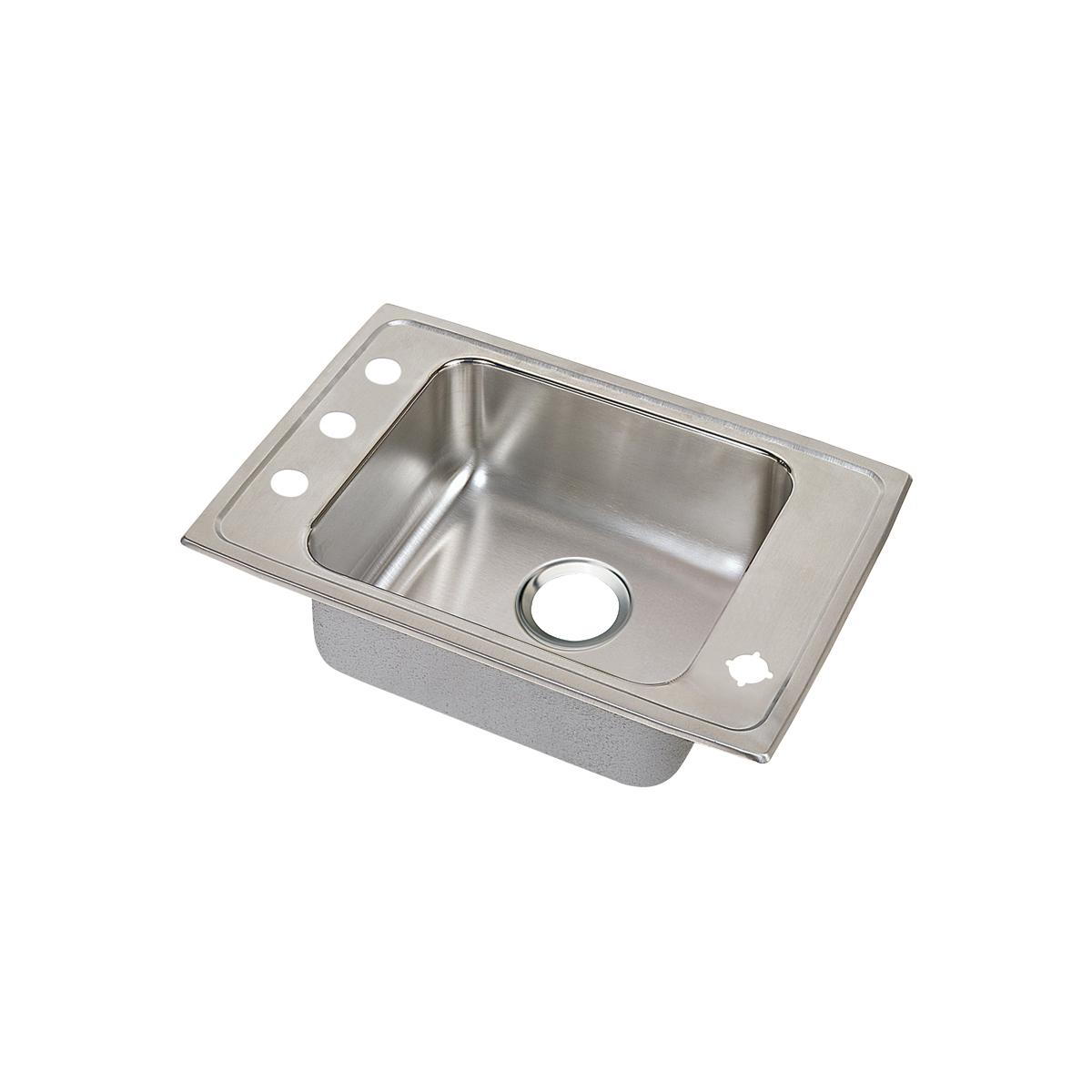 lustrous satin single bowl drop-in classroom ada sink