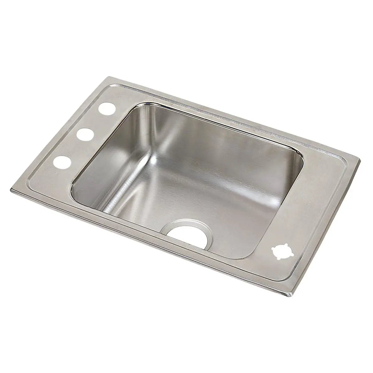 Elkay Lustertone Classic 25" x 17" x 6-1/2" 2FRM-Hole Single Bowl Drop-in Classroom ADA Sink by Elkay